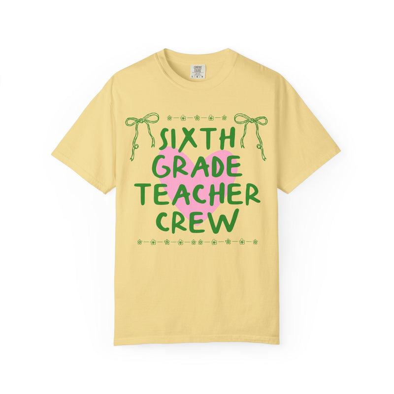 Sixth Grade Crew Matching Teacher Tee Shirt, Back To School Sixth Grade Team T-Shirt for First Day of School or Meet the Teacher Night - Opal and June