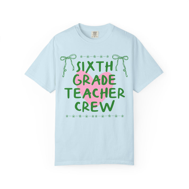 Sixth Grade Crew Matching Teacher Tee Shirt, Back To School Sixth Grade Team T-Shirt for First Day of School or Meet the Teacher Night - Opal and June