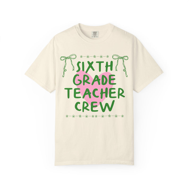 Sixth Grade Crew Matching Teacher Tee Shirt, Back To School Sixth Grade Team T-Shirt for First Day of School or Meet the Teacher Night - Opal and June
