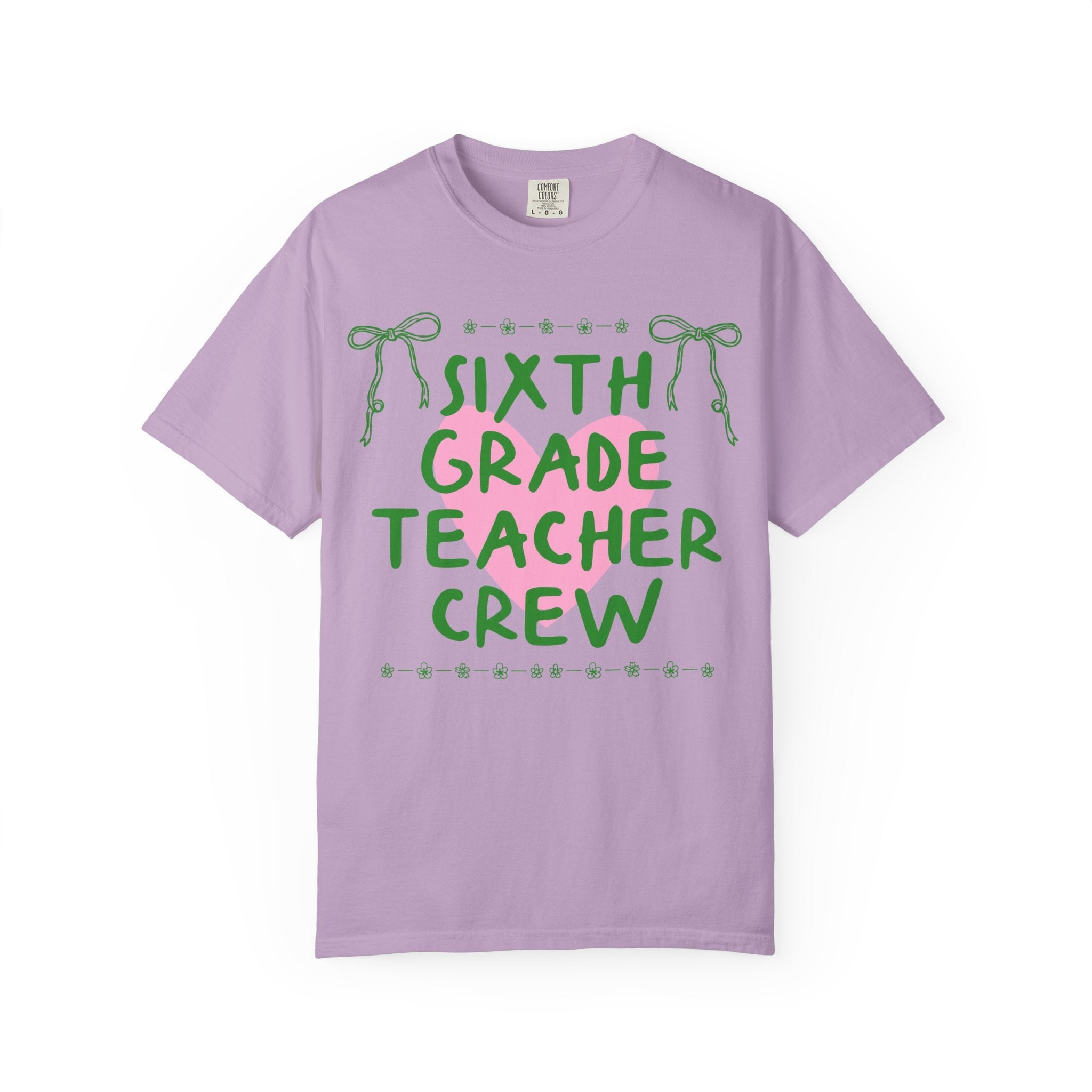 Sixth Grade Crew Matching Teacher Tee Shirt, Back To School Sixth Grade Team T-Shirt for First Day of School or Meet the Teacher Night - Opal and June