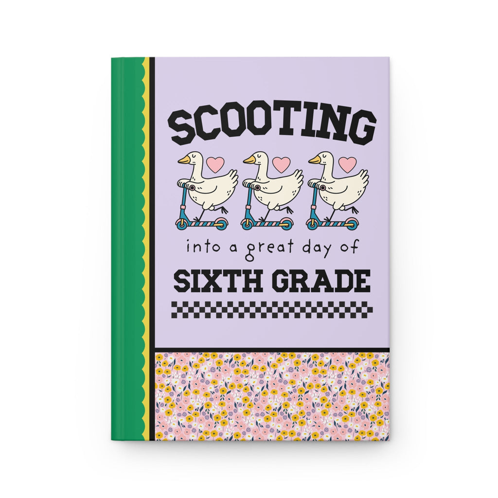 Sixth Grade Teacher Appreciation Gift for Teacher Who Loves Silly Geese, Funny Saying Animal Lover Notebook with Hearts, Teaching Major - Opal and June