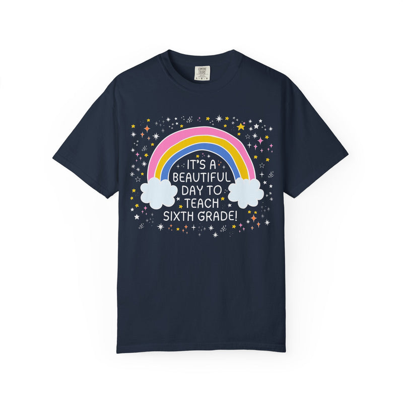 Sixth Grade Teacher Tee Shirt for Sixth Grade Crew, Cute Early Childhood Education Major Gift for New Teaching Job, Matching 6th Grade Squad - Opal and June