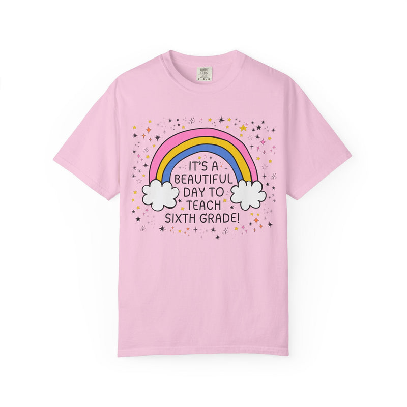 Sixth Grade Teacher Tee Shirt for Sixth Grade Crew, Cute Early Childhood Education Major Gift for New Teaching Job, Matching 6th Grade Squad - Opal and June