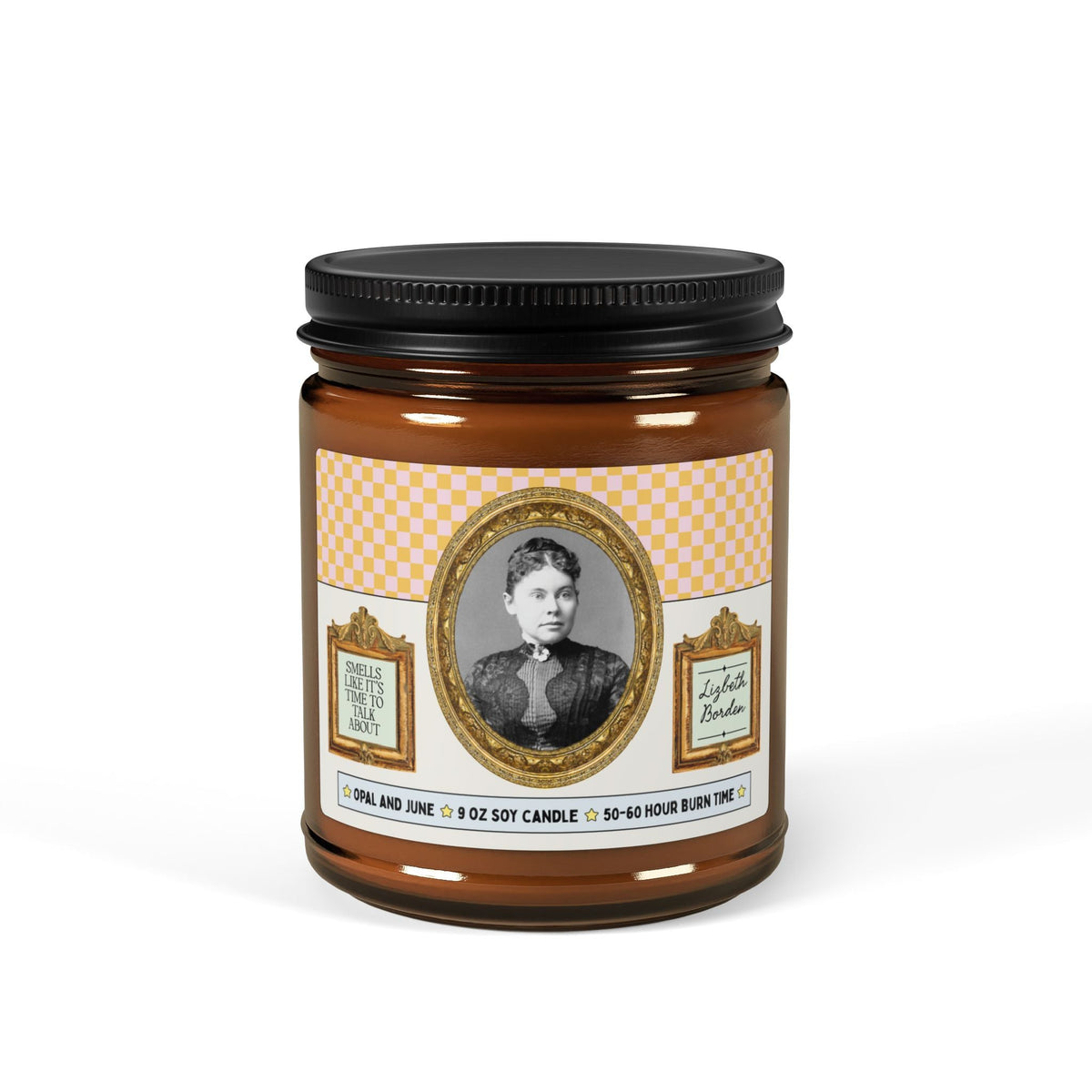Smells Like It's Time to Talk About Lizbeth Borden: Colorful Maximalist History Buff Candle for American History Buff, Massachusetts History - Opal and June