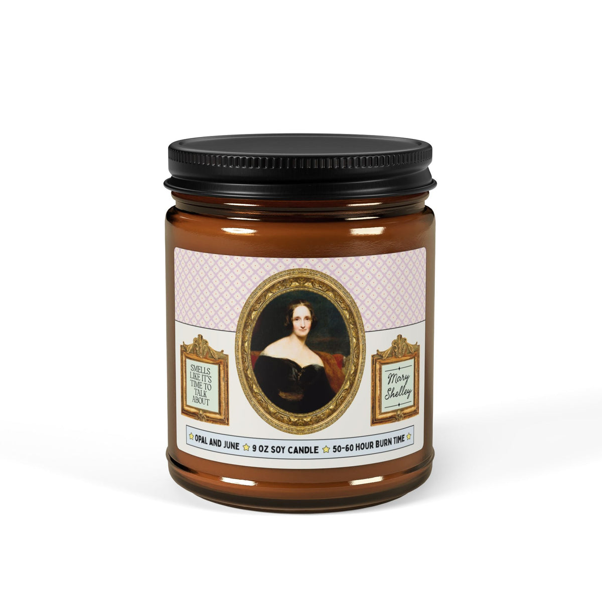 Smells Like It's Time to Talk About Mary Shelley: Colorful Maximalist History Buff Candle for Gothic Literature Bookworm, English Literature - Opal and June
