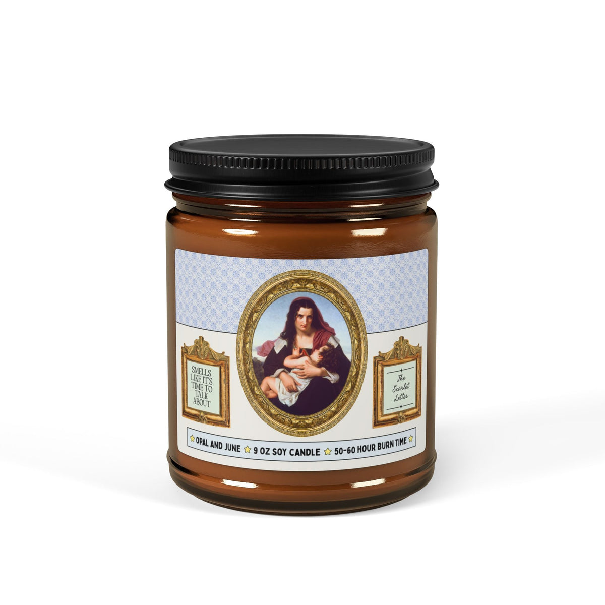 Smells Like It's Time to Talk About The Scarlett Letter: American Literature 9 Oz Soy Candle for Book Lover, Nathaniel Hawthorne English Teacher Gift - Opal and June