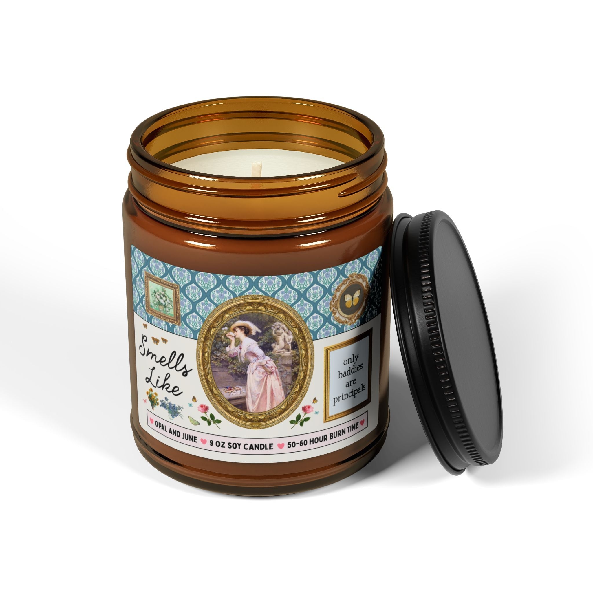 Smells Like Only Baddies are Principals: 9 Oz Soy Candle | Cute High School Principal or Elementary School Principal Gift from Office Staff - Opal and June