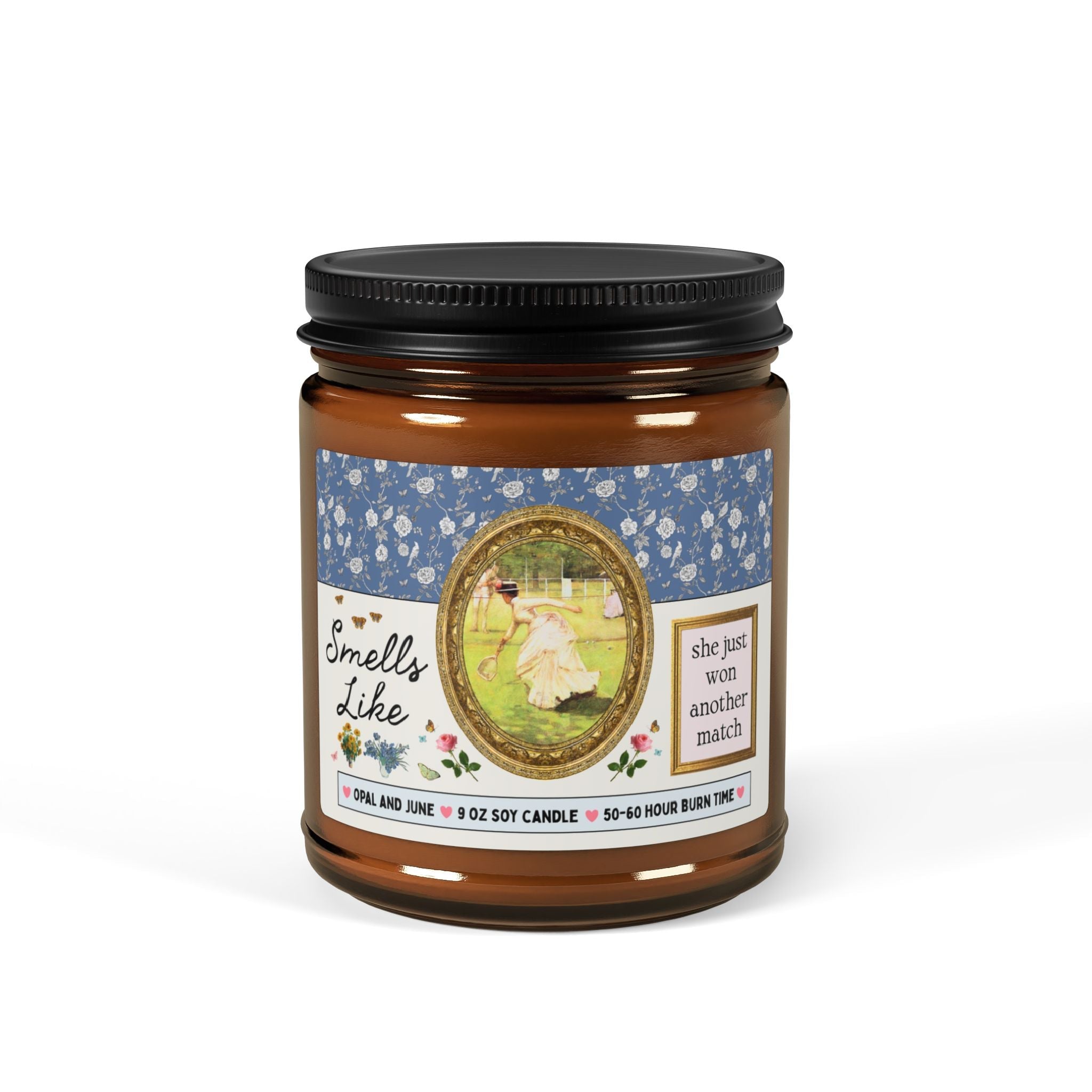 Smells Like She Won Another Match: 9 oz Soy Candle - Opal and June