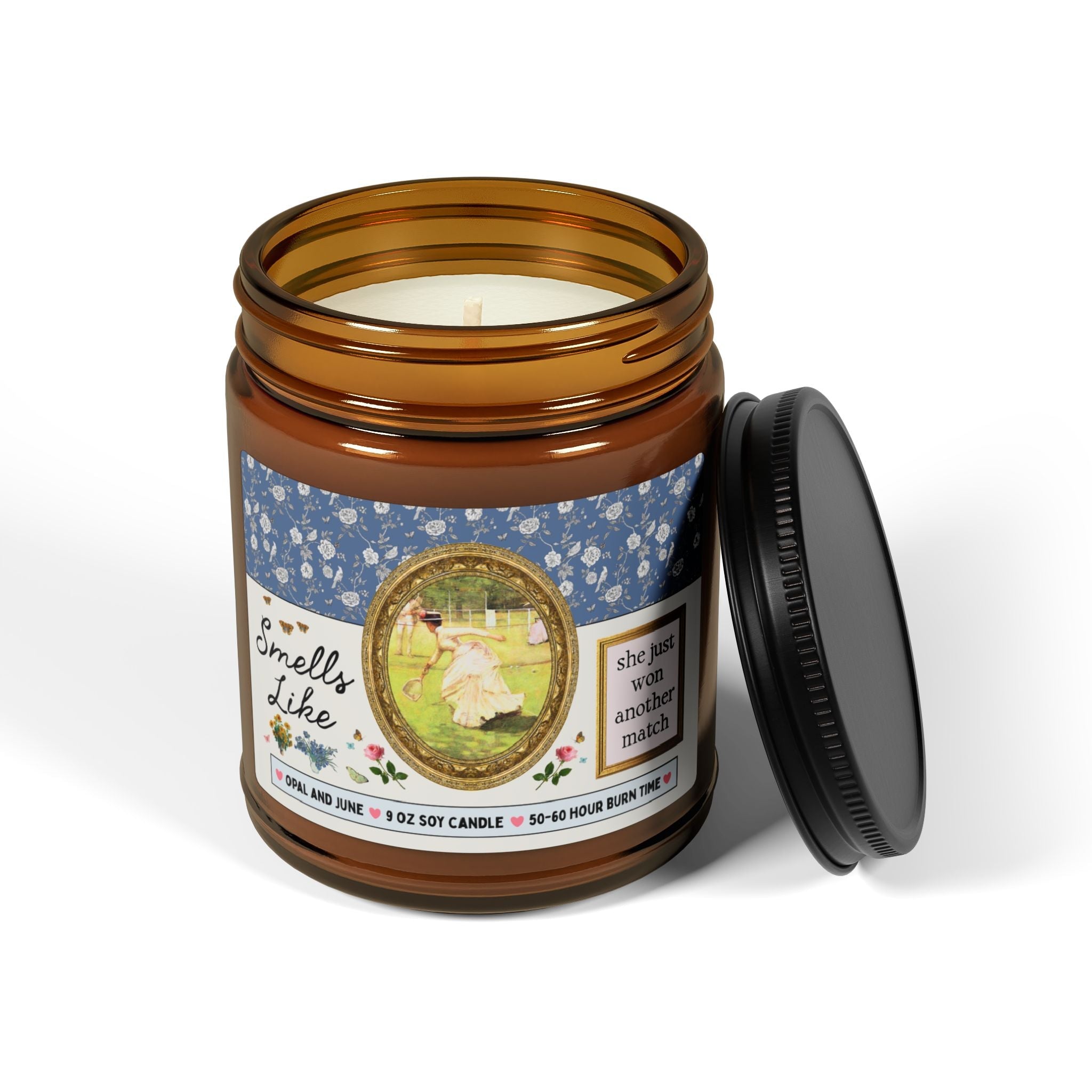 Smells Like She Won Another Match: 9 oz Soy Candle - Opal and June
