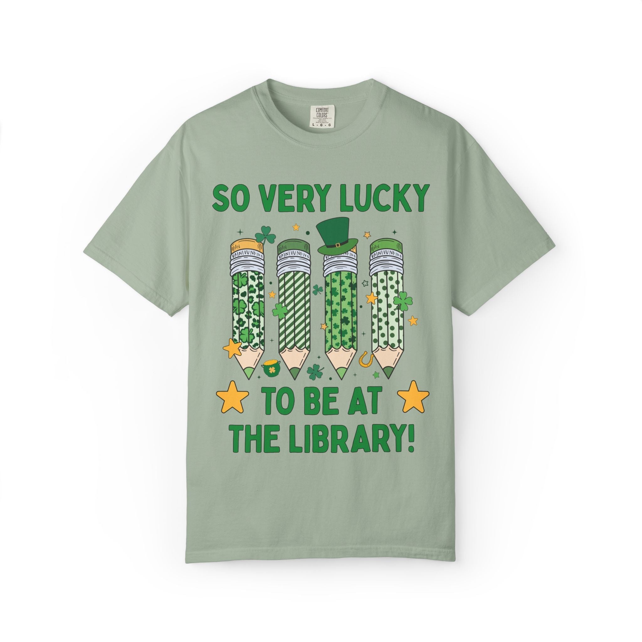 So Very Lucky To Be at The Library Tee Shirt - Opal and June