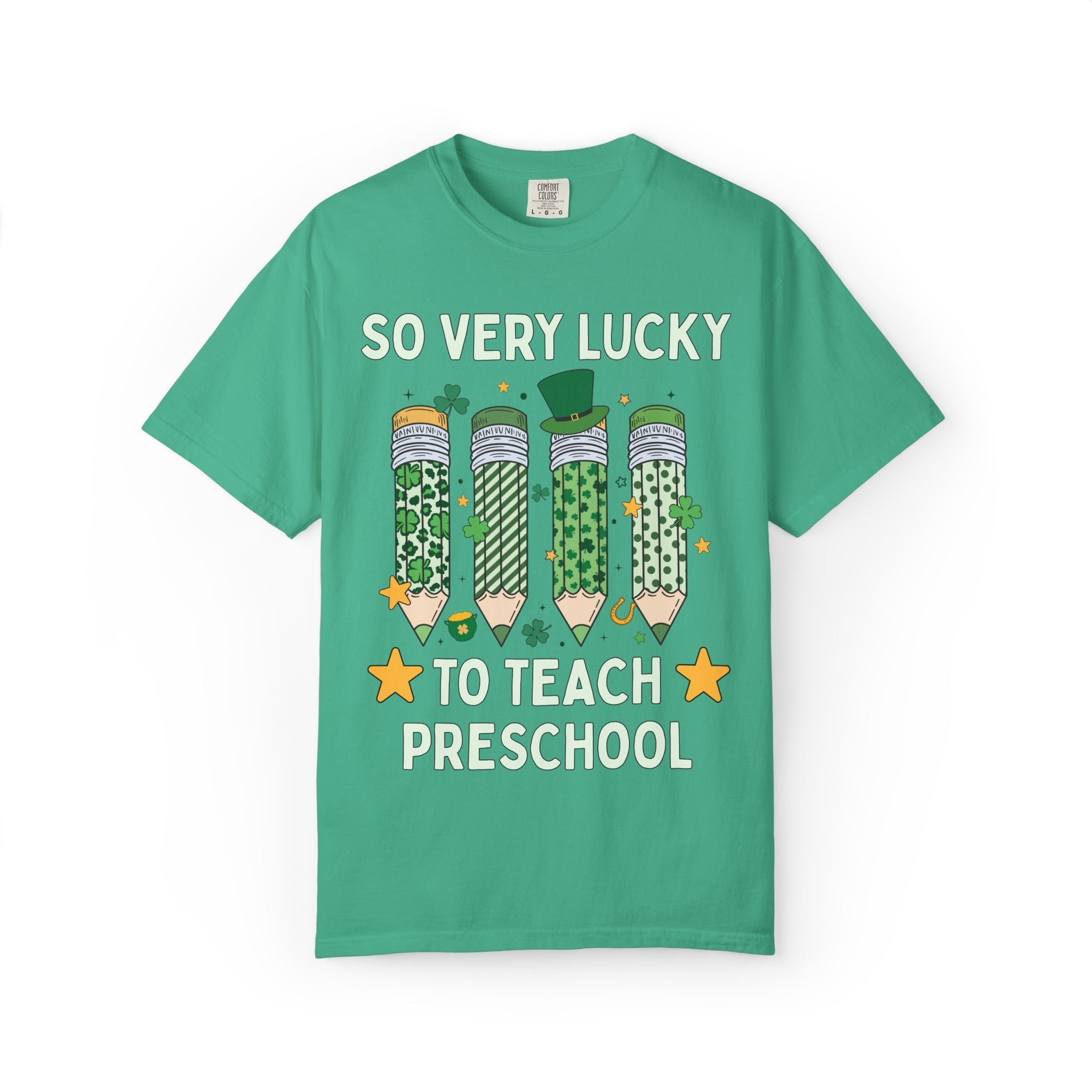 So Very Lucky To Teach Preschool Tee Shirt - Opal and June