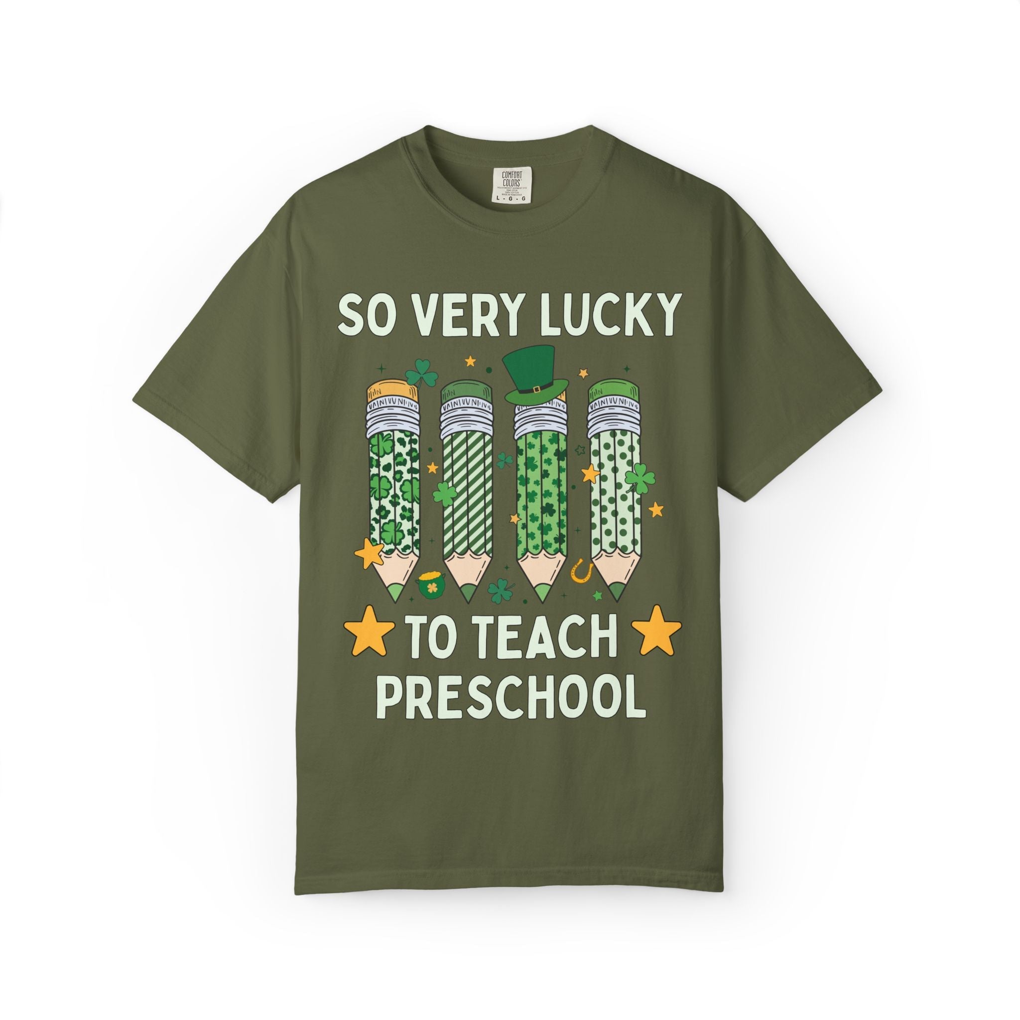 So Very Lucky To Teach Preschool Tee Shirt - Opal and June