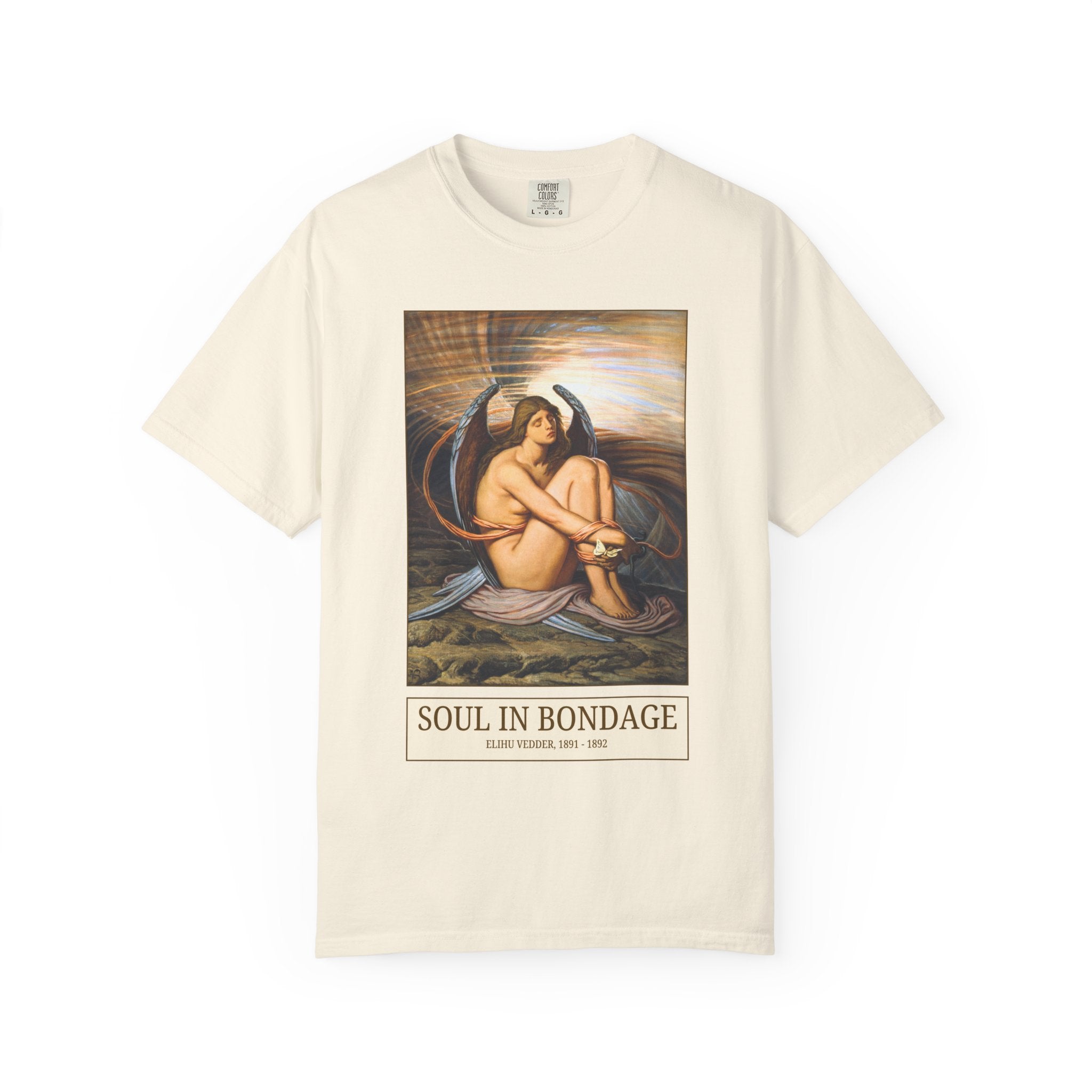 Soul in Bondage by Elihu Vedder, Famous 19th Century Art History Painting, American Symbolist Pre - Raphaelite Tee for Humanities Teacher - Opal and June