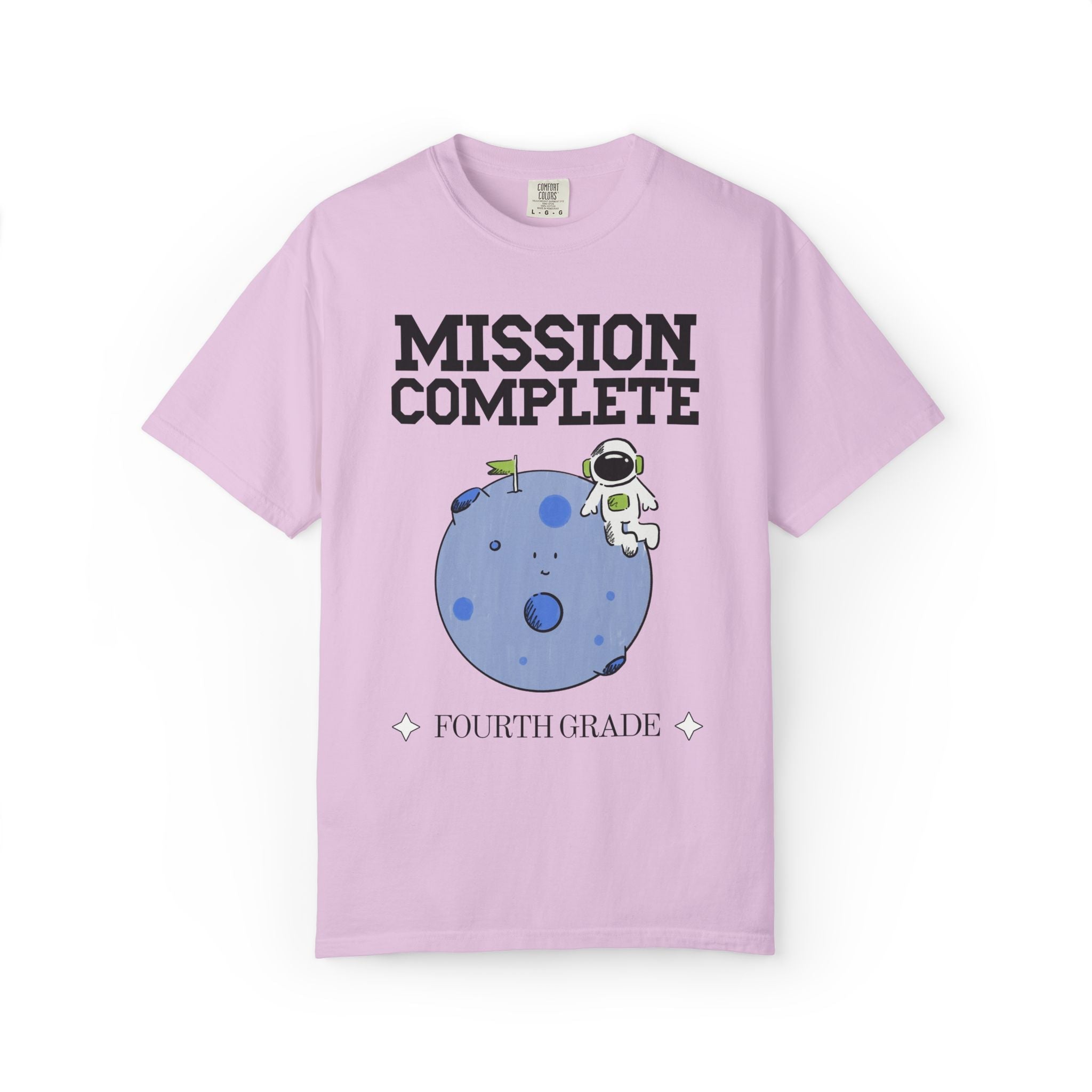 Space Last Day of School Matching Teacher T-Shirt for End of School Year, Cute and Nostalgic Middle School Office Staff Tee with Moon - Opal and June