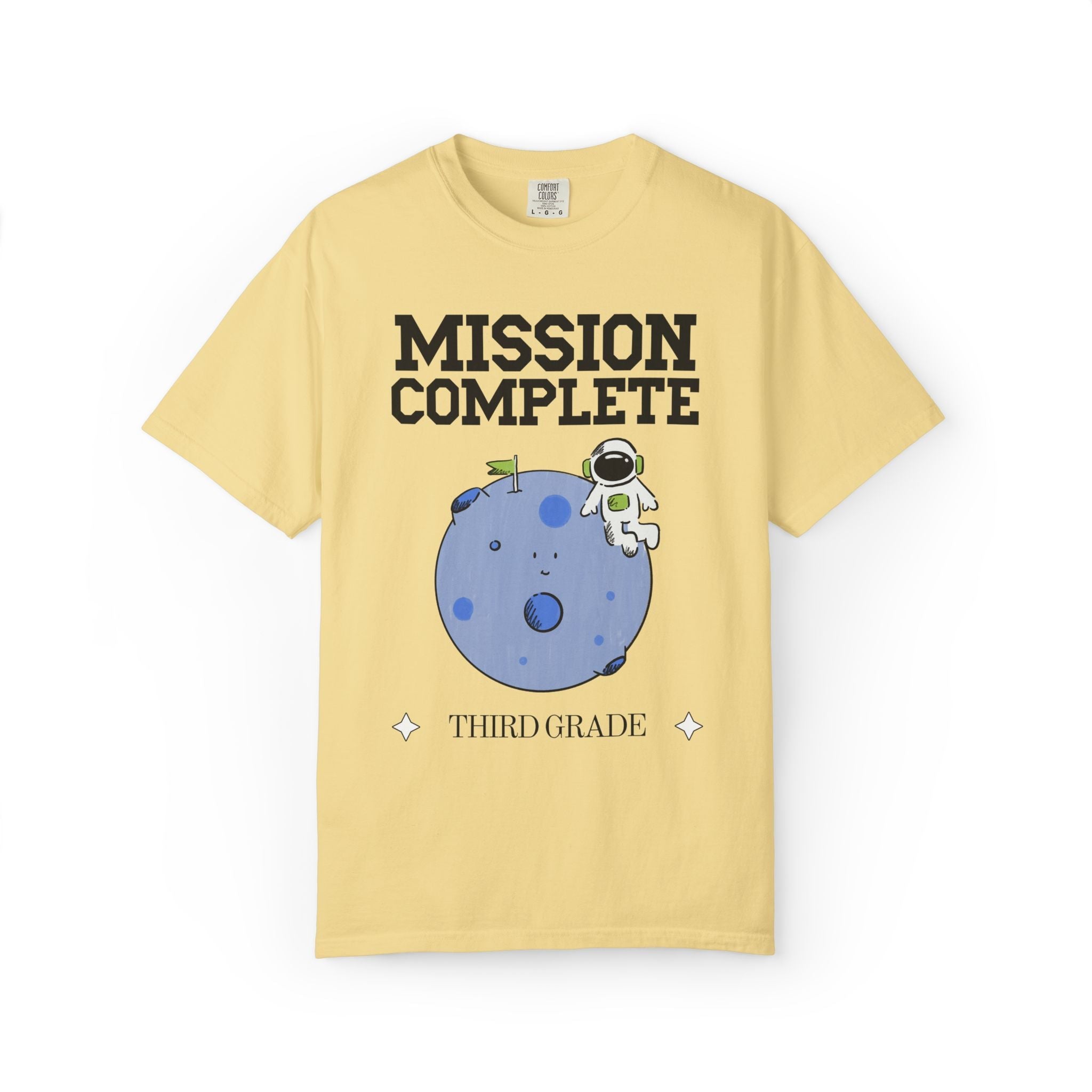 Space Last Day of School Matching Teacher T-Shirt for End of School Year, Cute and Nostalgic Middle School Office Staff Tee with Moon - Opal and June