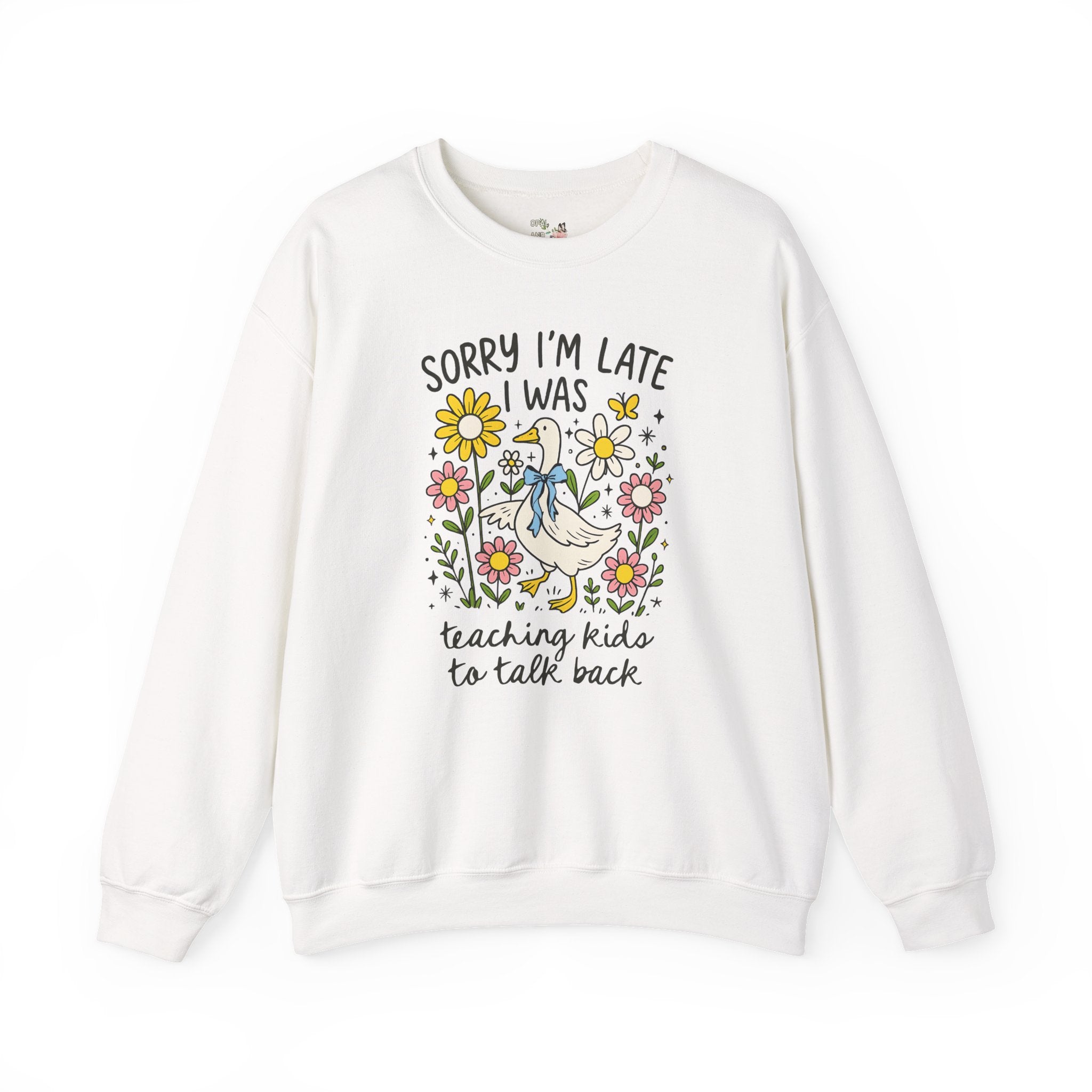 Speech Therapist Funny Saying Sweatshirt, Cute 90s Doodles, Silly Goose Speech Language Pathologist Shirt with Flowers, Teacher Appreciation - Opal and June