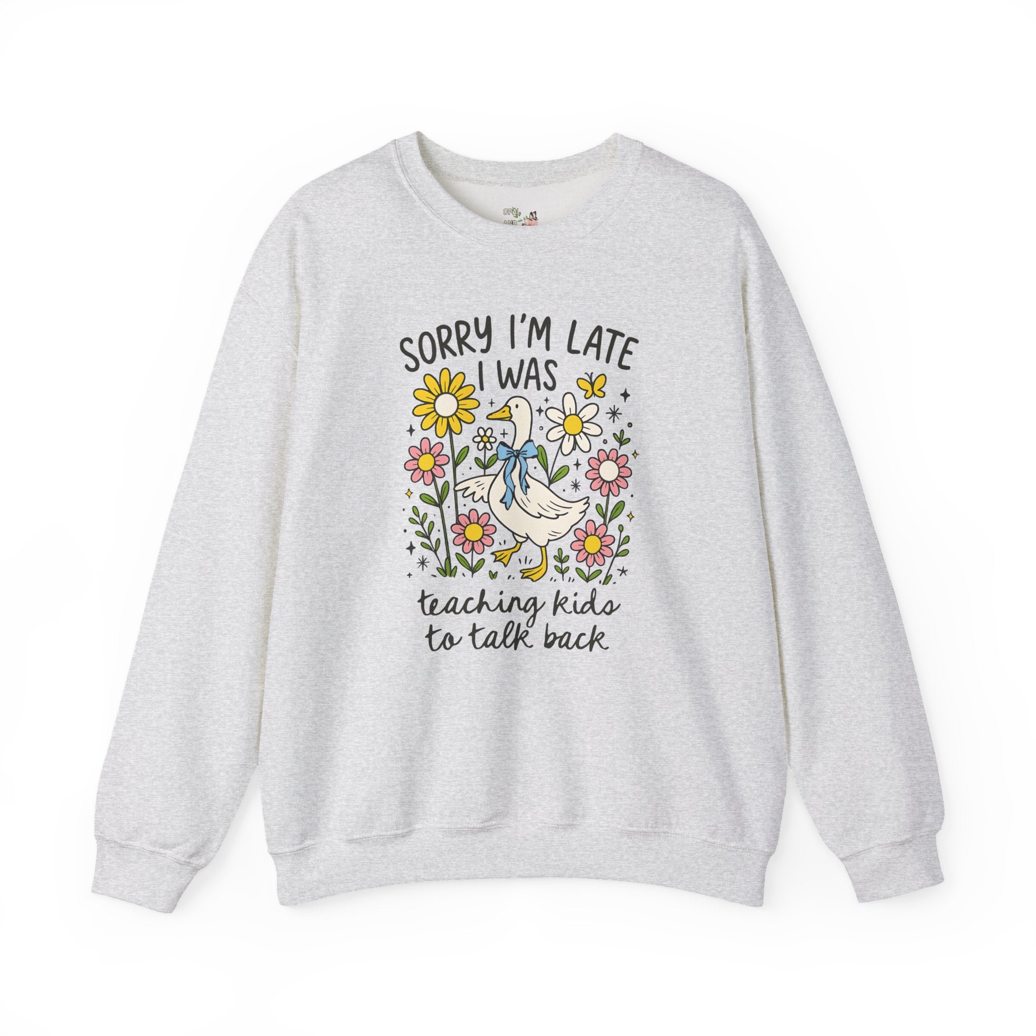 Speech Therapist Funny Saying Sweatshirt, Cute 90s Doodles, Silly Goose Speech Language Pathologist Shirt with Flowers, Teacher Appreciation - Opal and June