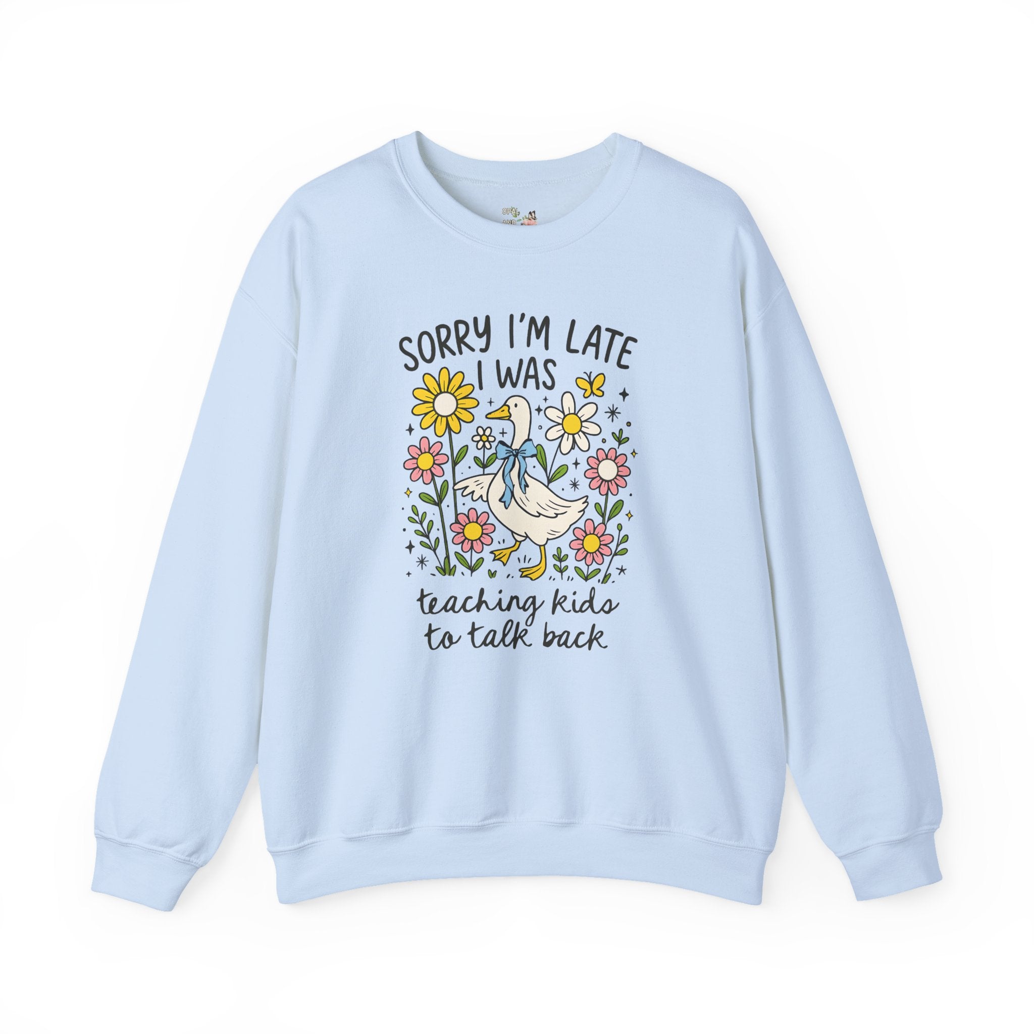Speech Therapist Funny Saying Sweatshirt, Cute 90s Doodles, Silly Goose Speech Language Pathologist Shirt with Flowers, Teacher Appreciation - Opal and June