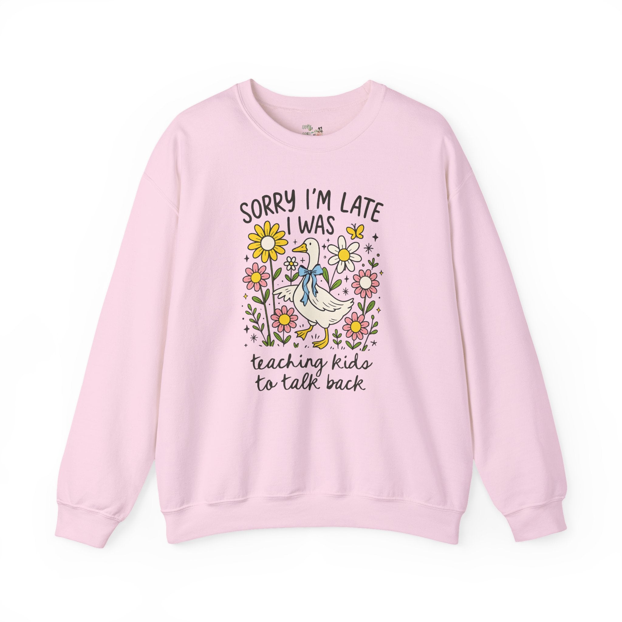 Speech Therapist Funny Saying Sweatshirt, Cute 90s Doodles, Silly Goose Speech Language Pathologist Shirt with Flowers, Teacher Appreciation - Opal and June