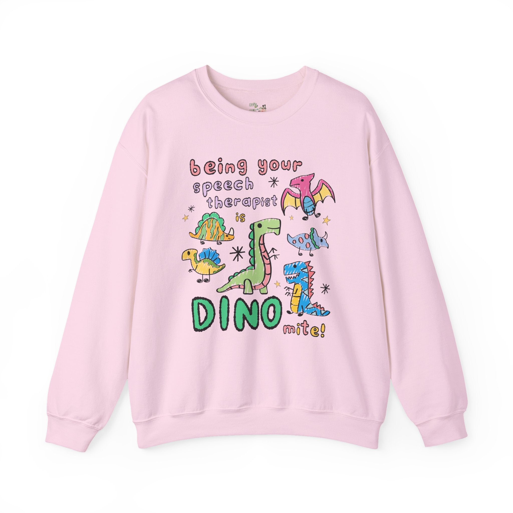 Speech Therapist Thank You Gift, Speech Language Pathologist Sweatshirt, Dinosaur Lover Shirt, Elementary Speech Teacher, Cute 90s Doodles - Opal and June