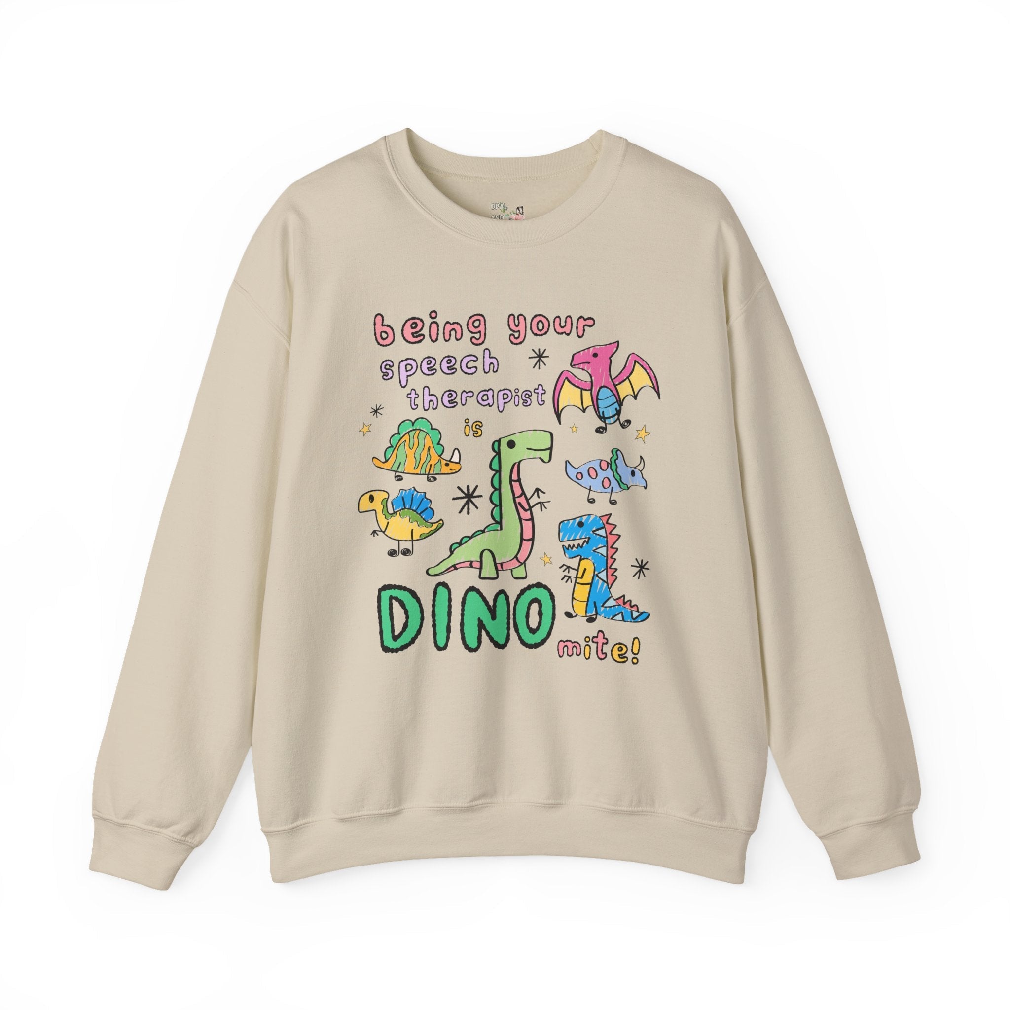 Speech Therapist Thank You Gift, Speech Language Pathologist Sweatshirt, Dinosaur Lover Shirt, Elementary Speech Teacher, Cute 90s Doodles - Opal and June