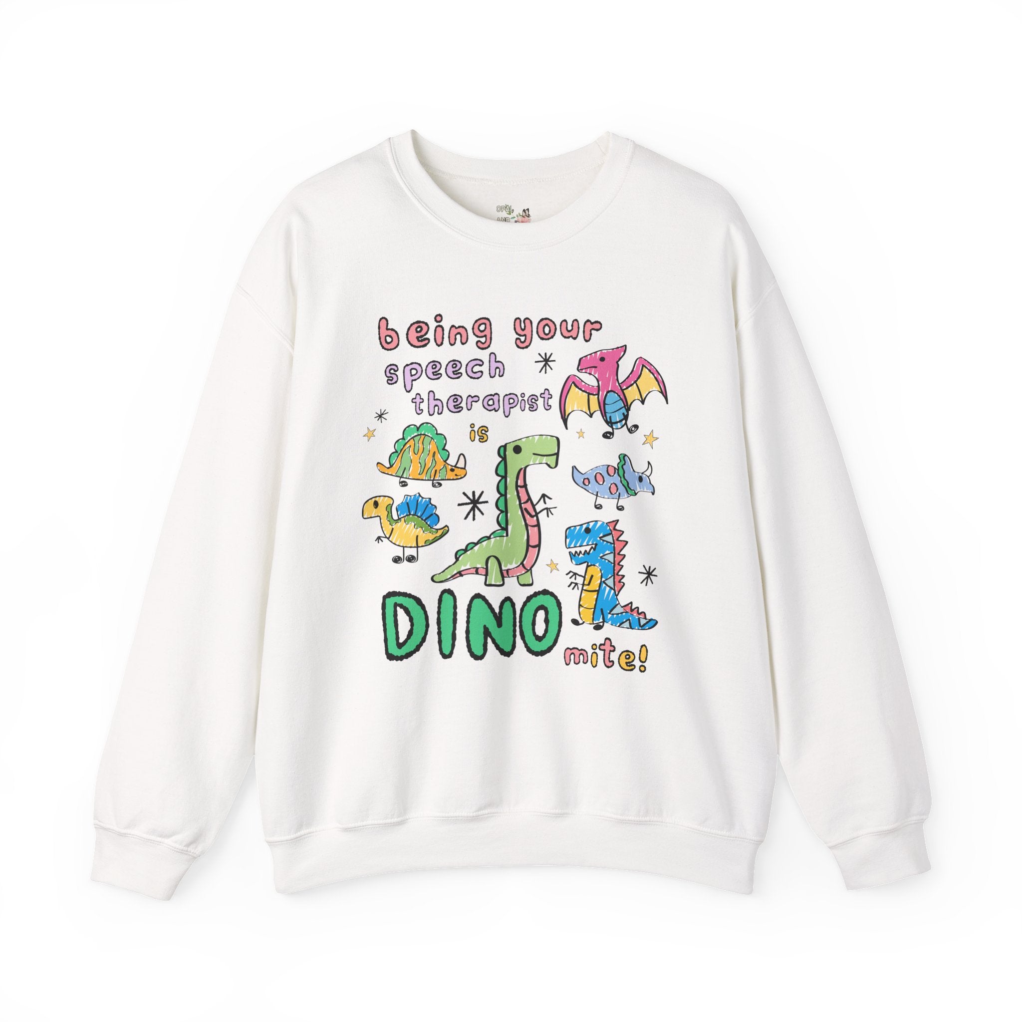 Speech Therapist Thank You Gift, Speech Language Pathologist Sweatshirt, Dinosaur Lover Shirt, Elementary Speech Teacher, Cute 90s Doodles - Opal and June