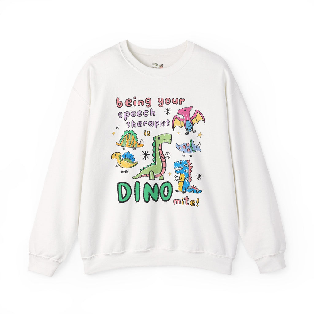 Speech Therapist Thank You Gift, Speech Language Pathologist Sweatshirt, Dinosaur Lover Shirt, Elementary Speech Teacher, Cute 90s Doodles - Opal and June