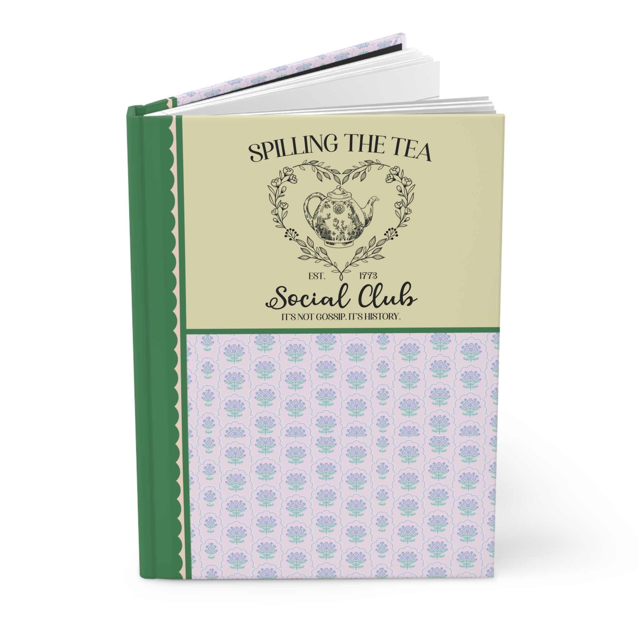 Spilling the Tea American History Gift, Funny Saying Women's History Gift, Social Studies Teacher, History Major, Early US History Journal - Opal and June