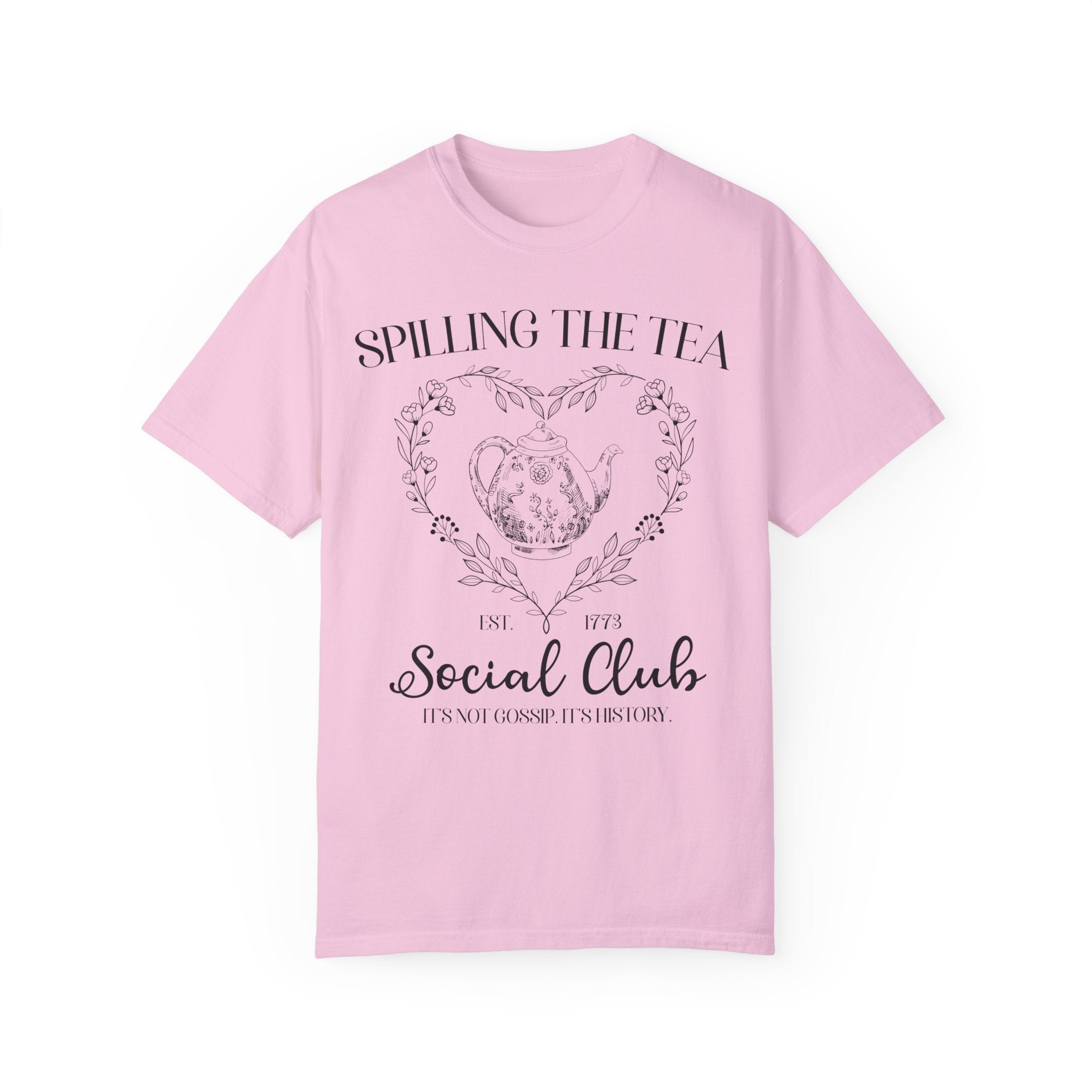 Spilling the Tea American History T-Shirt, Funny Saying Women's History Tee for Social Studies Teacher, History Major, Early US History Tee - Opal and June