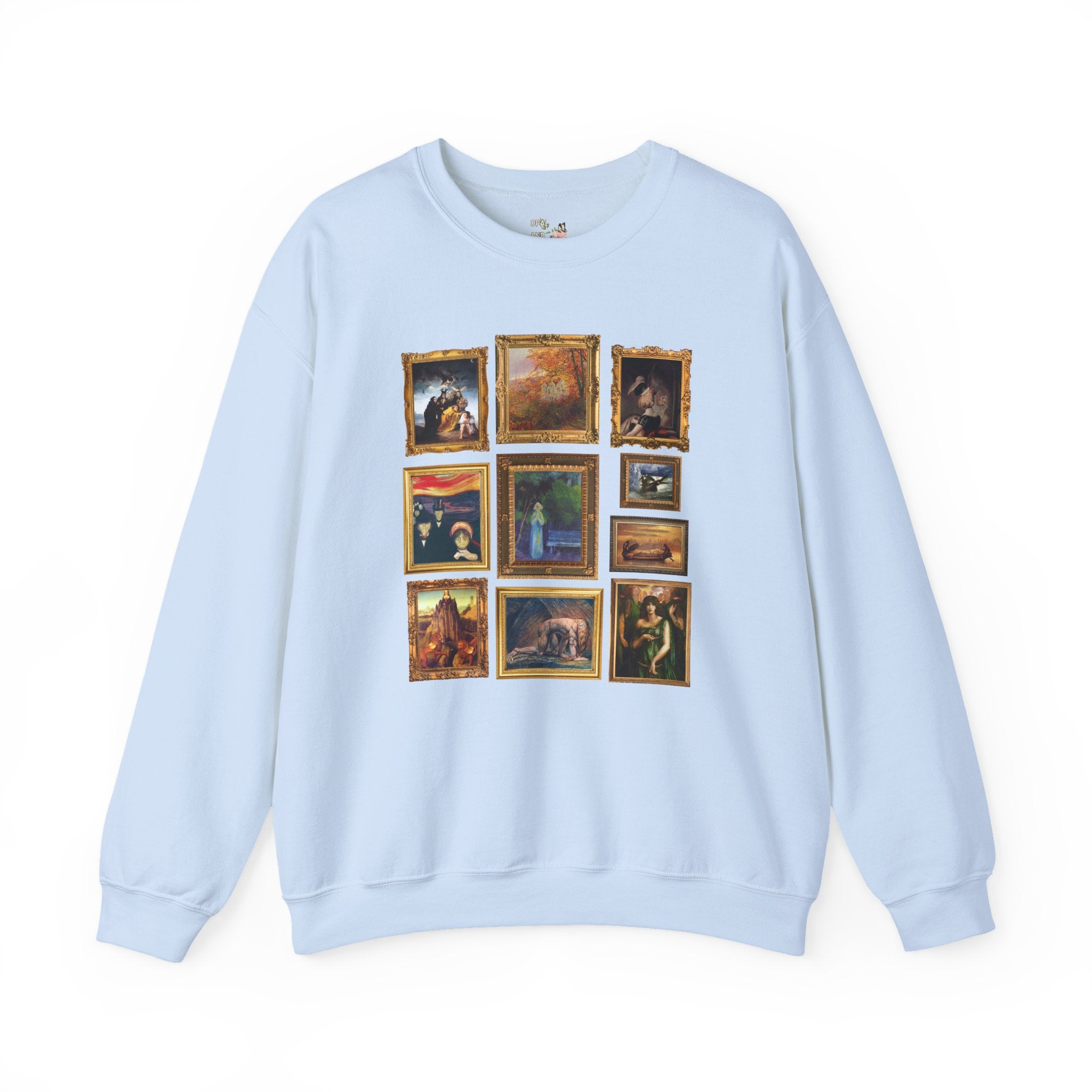 Spooky Art History Painting Sweatshirt for Halloween, 19th Century Famous Paintings, Edvard Munch, Pre - Raphaelite Brotherhood Art Movement - Opal and June