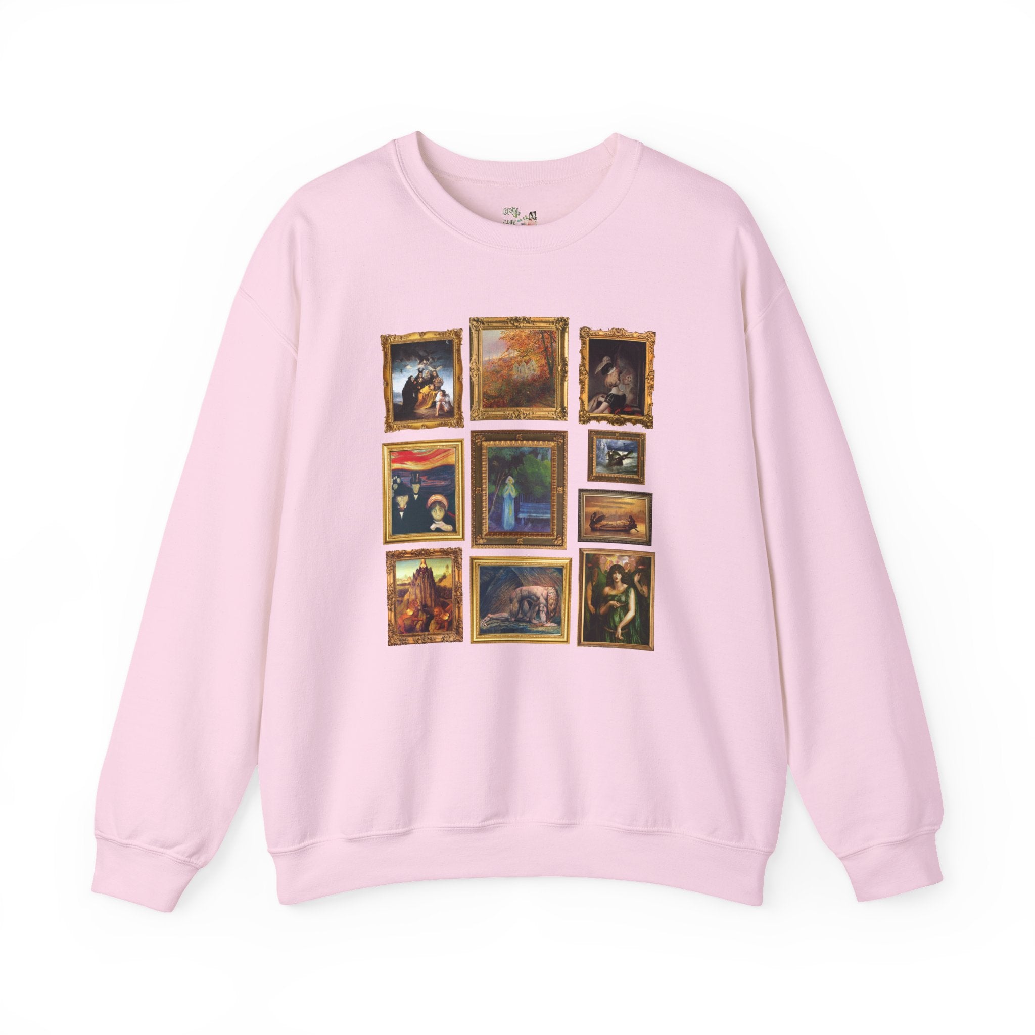Spooky Art History Painting Sweatshirt for Halloween, 19th Century Famous Paintings, Edvard Munch, Pre - Raphaelite Brotherhood Art Movement - Opal and June
