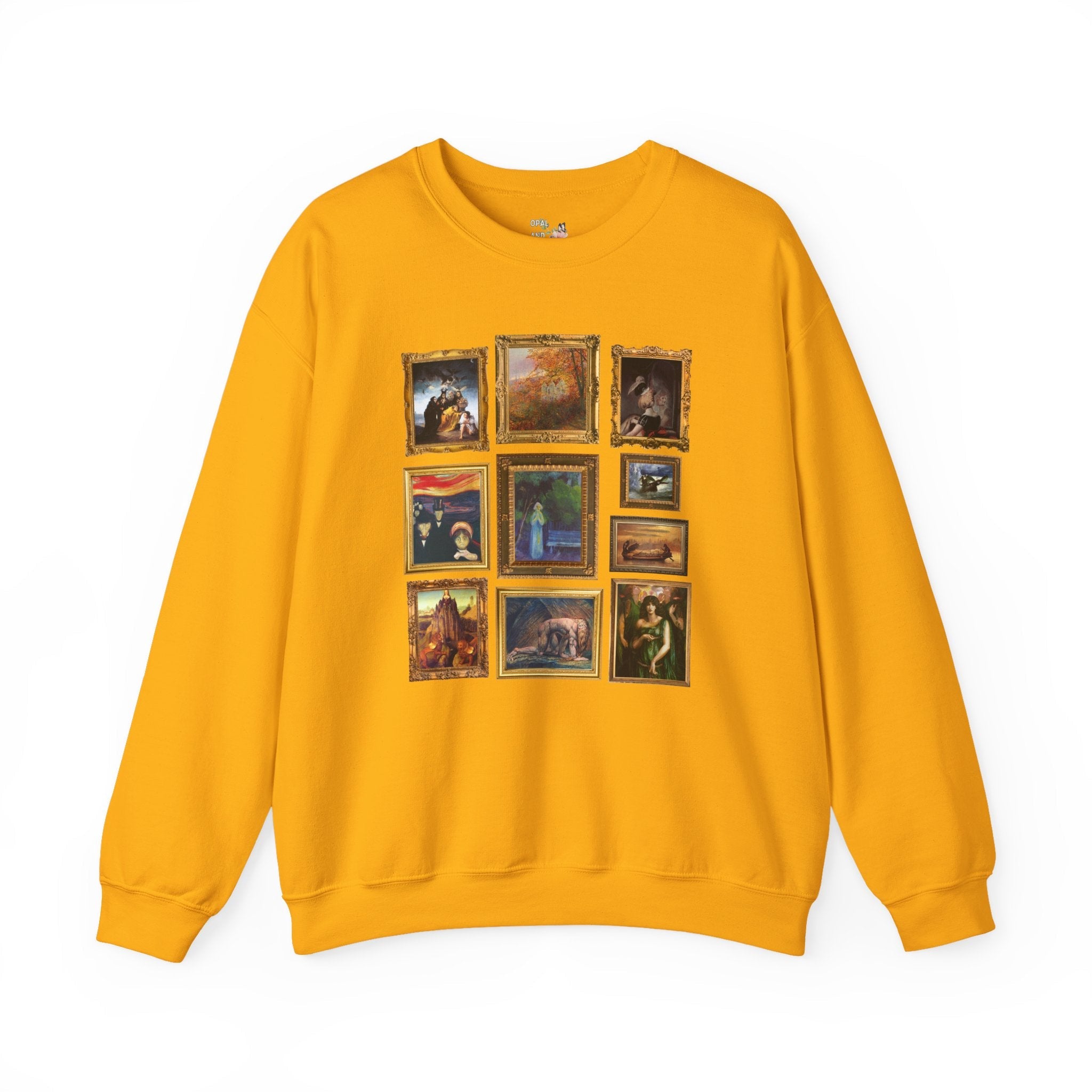 Spooky Art History Painting Sweatshirt for Halloween, 19th Century Famous Paintings, Edvard Munch, Pre - Raphaelite Brotherhood Art Movement - Opal and June