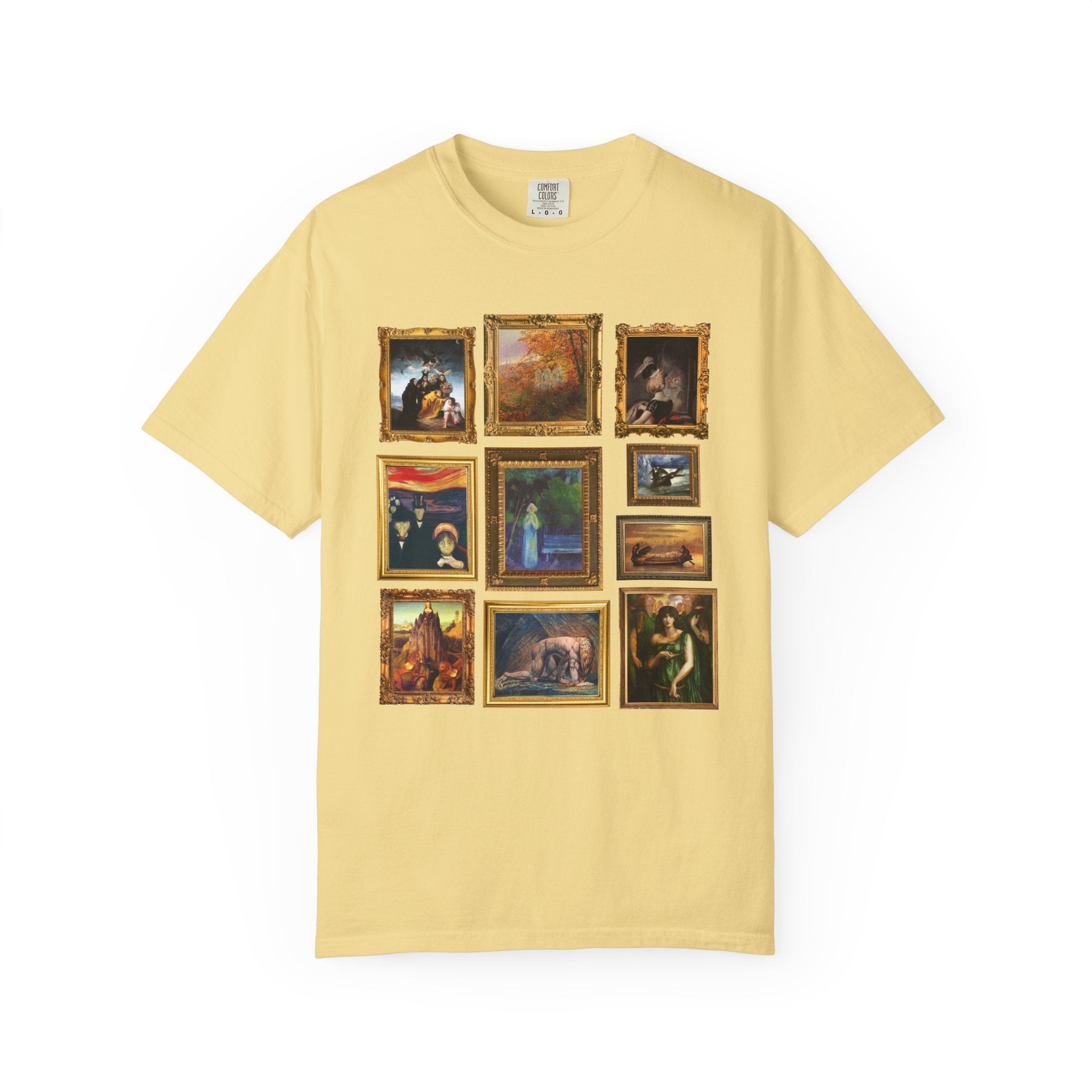 Spooky Art History Painting Tee Shirt for Halloween, 19th Century Famous Paintings, Edvard Munch, Pre - Raphaelite Brotherhood Art Movement - Opal and June