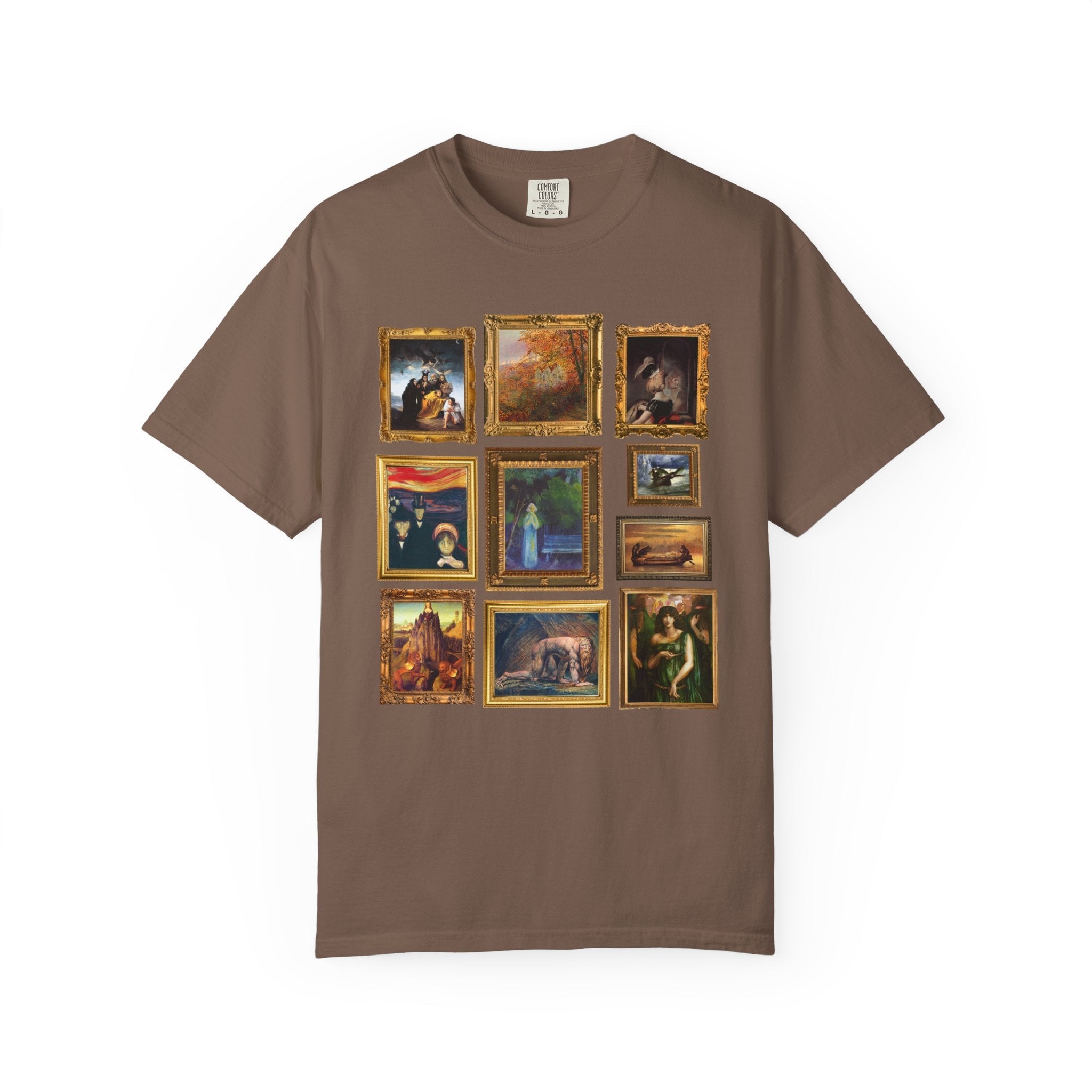Spooky Art History Painting Tee Shirt for Halloween, 19th Century Famous Paintings, Edvard Munch, Pre - Raphaelite Brotherhood Art Movement - Opal and June