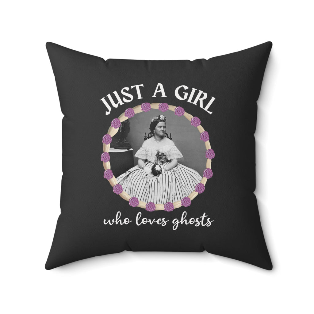 Spooky Ghost Lover Pillow for Friend Who Loves History: Mary Todd Lincoln - Opal and June