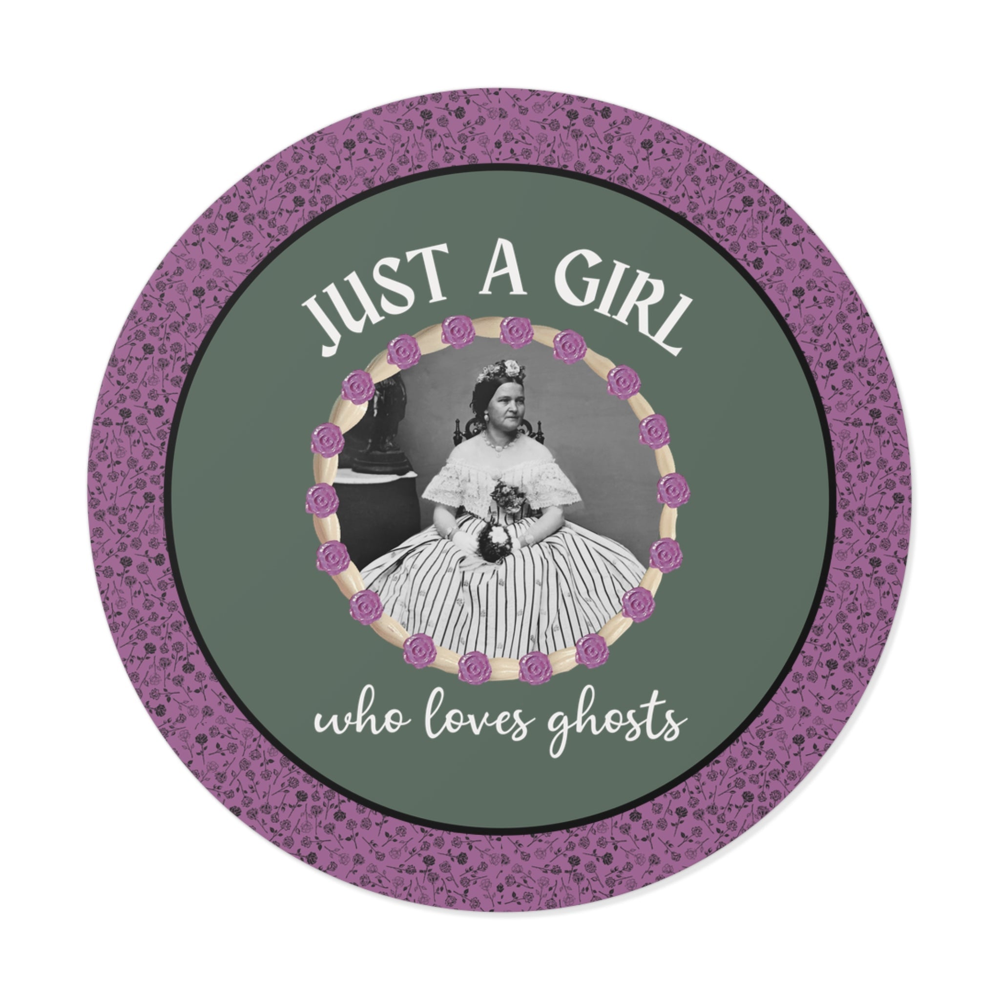 Spooky Ghost Lover Sticker for Friend Who Loves History: Mary Todd Lincoln, Dark Whimsigoth Sticker, History Lover, Social Studies Teacher - Opal and June