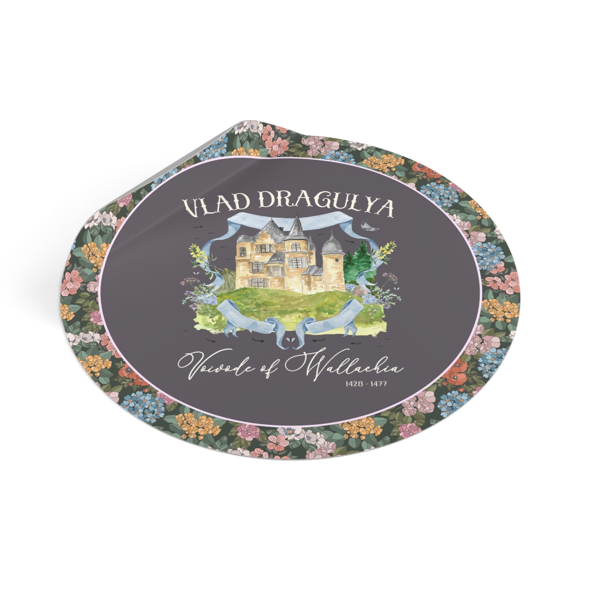 Spooky History Sticker for Historian Who Loves Stories about Vampires: Vlad The Impaler, European Medieval History Sticker for Halloween - Opal and June