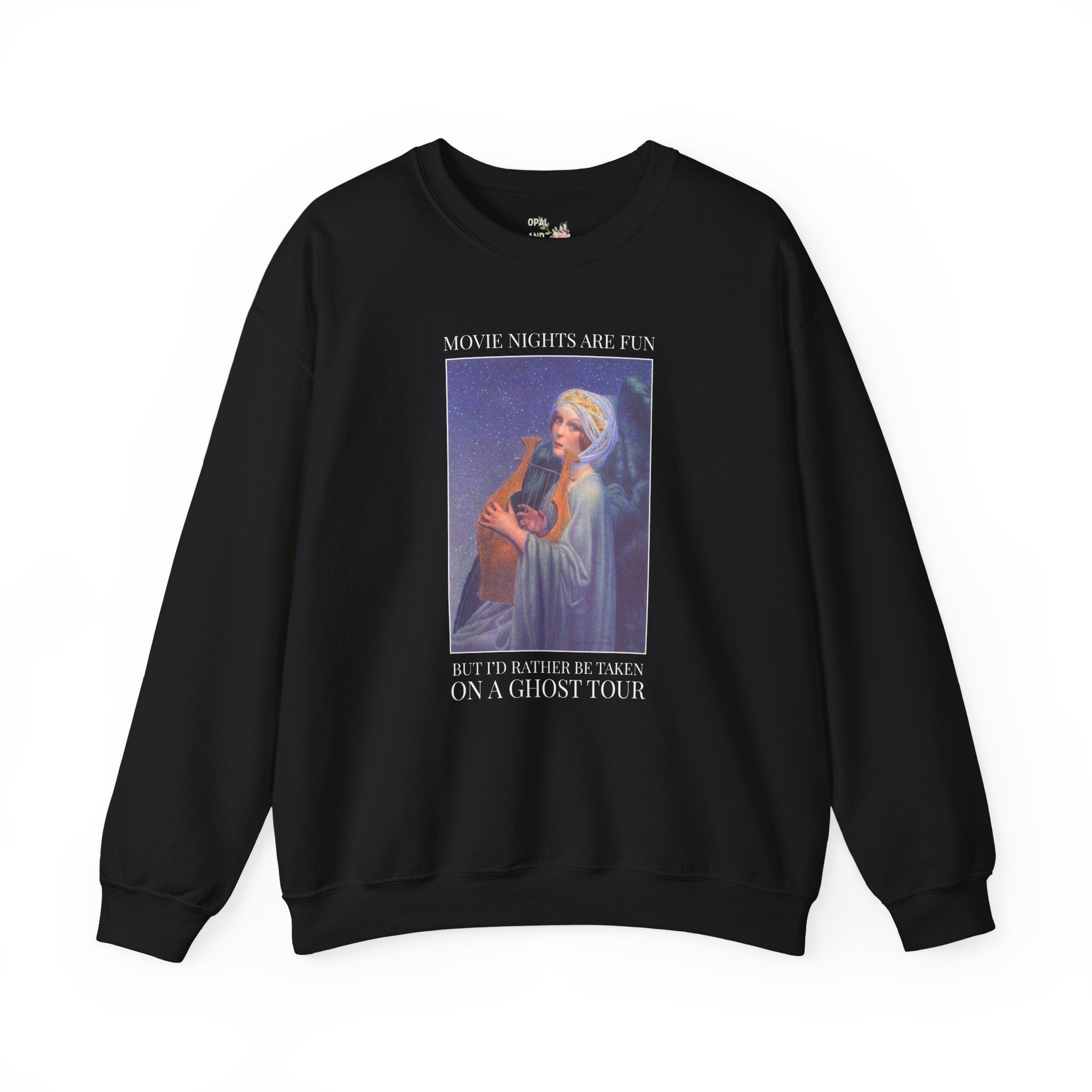 Spooky Season Art History Buff Sweatshirt for Friend Who Loves Ghost Tours, Spooky History Lover Gift, Colorful Halloween Ghost Lover Crewneck - Opal and June