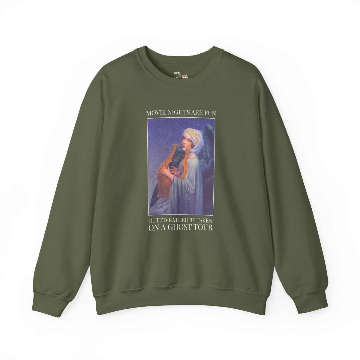 Spooky Season Art History Buff Sweatshirt for Friend Who Loves Ghost Tours, Spooky History Lover Gift, Colorful Halloween Ghost Lover Crewneck - Opal and June