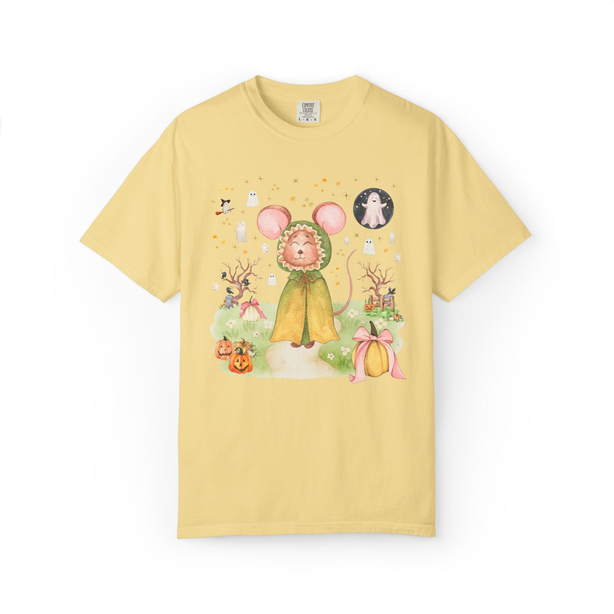 Spooky Season Mouse T-Shirt for Animal Lover, Silly Goblincore Halloween Tee Shirt for Teacher or Mom, 90s Aesthetic Goblincore Fall Tee - Opal and June