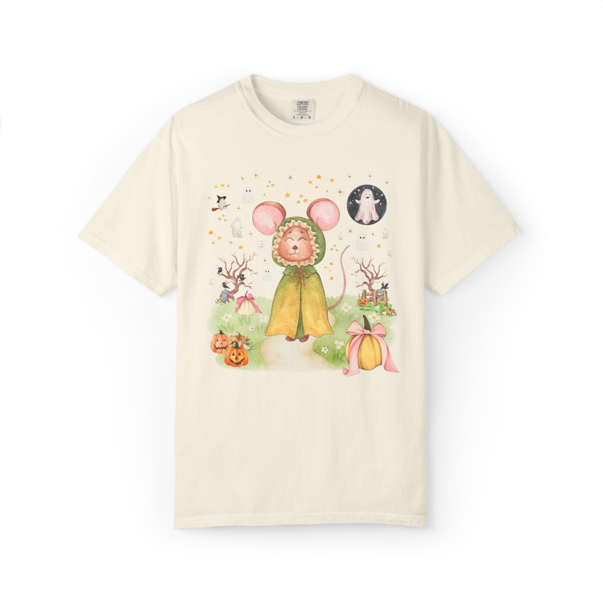 Spooky Season Mouse T-Shirt for Animal Lover, Silly Goblincore Halloween Tee Shirt for Teacher or Mom, 90s Aesthetic Goblincore Fall Tee - Opal and June
