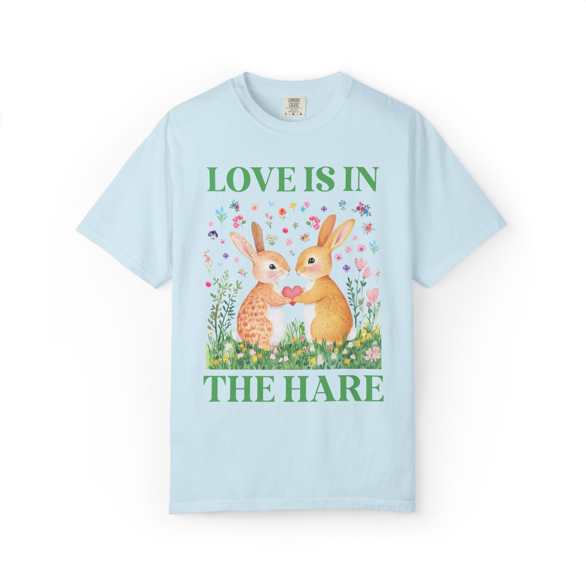 Spring Bachelorette Matching Tee Shirt with Bunnies: Getting Married, Love is in the Hare Silly Animal Lover Tee, Newly Engaged Bride Gift - Opal and June