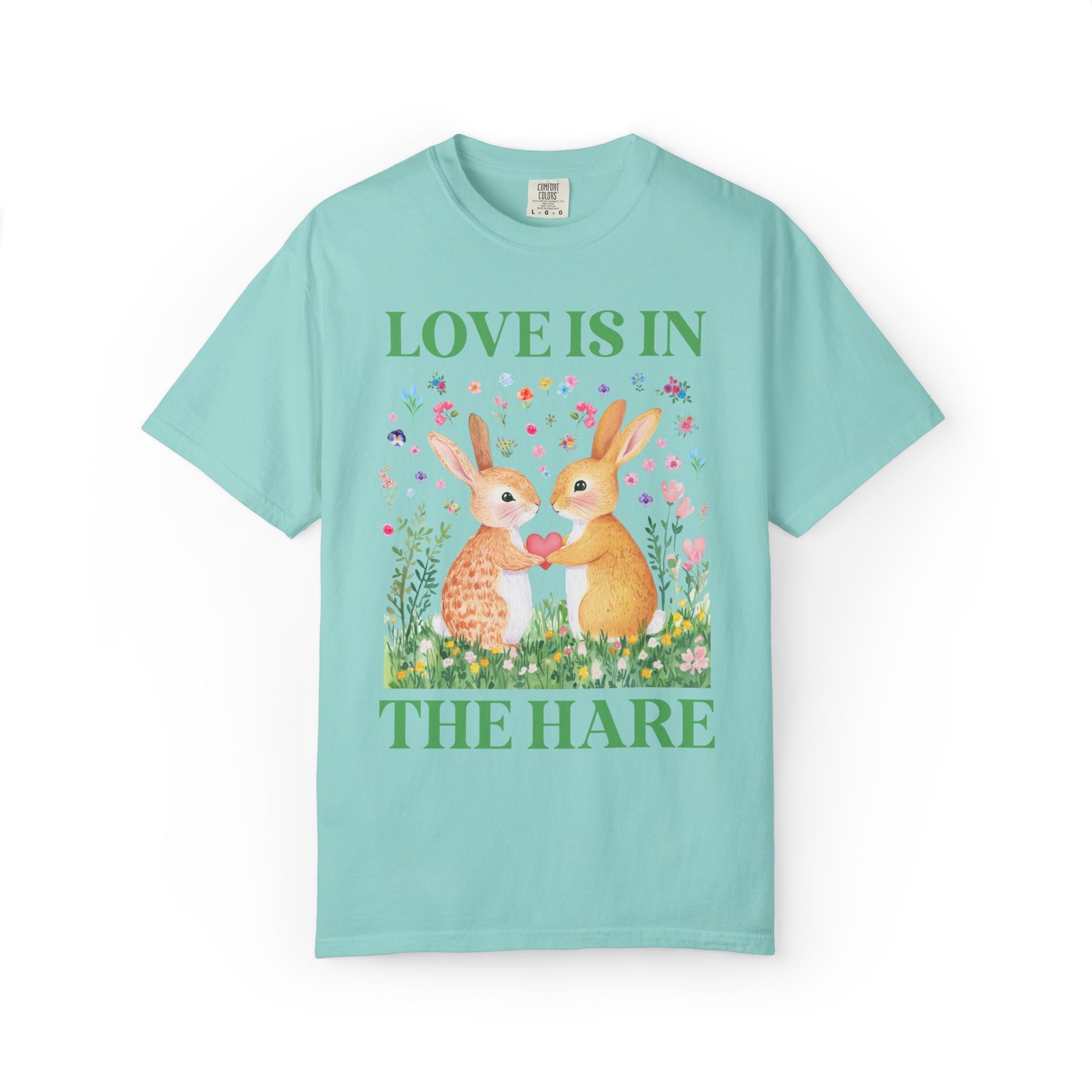 Spring Bachelorette Matching Tee Shirt with Bunnies: Getting Married, Love is in the Hare Silly Animal Lover Tee, Newly Engaged Bride Gift - Opal and June
