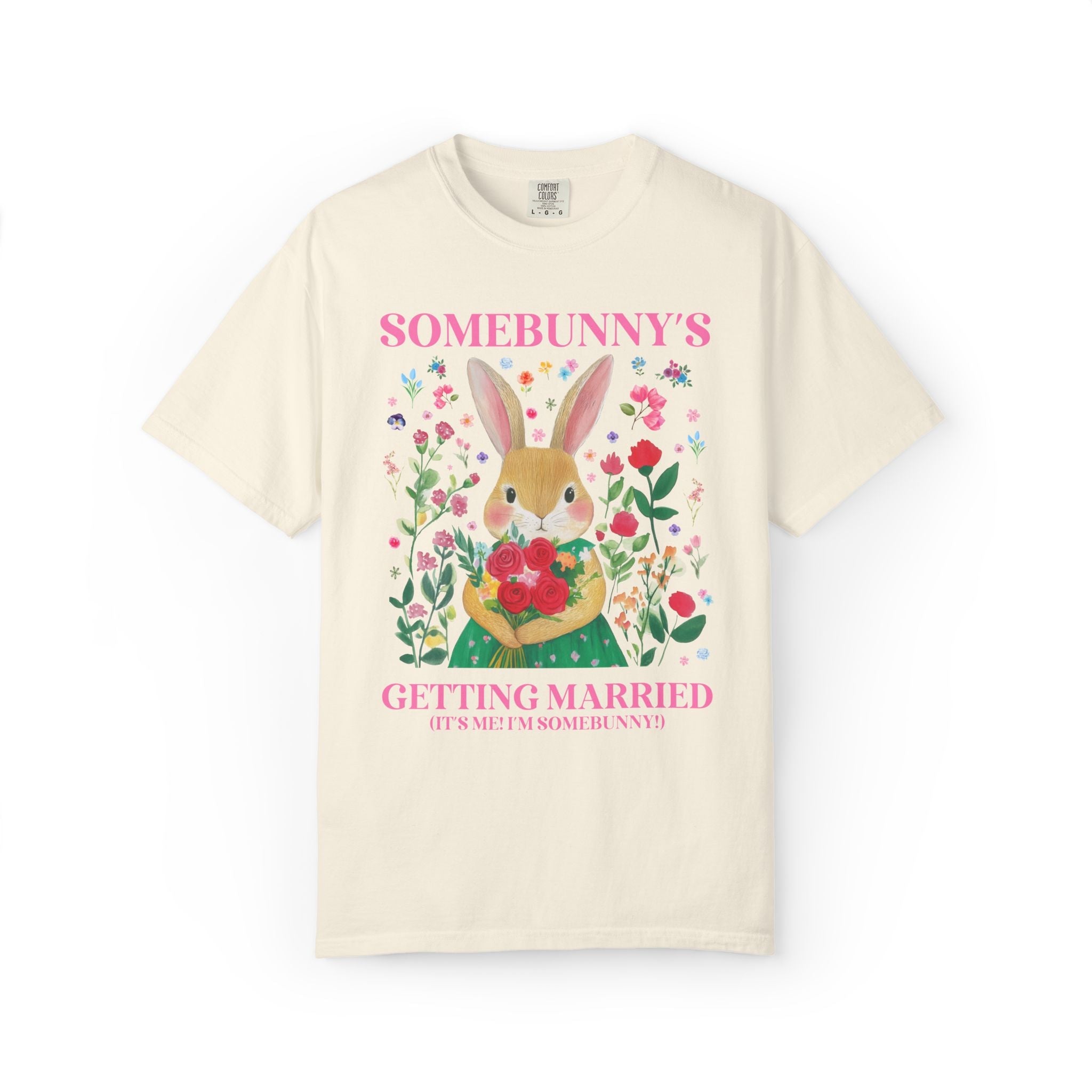 Spring Bachelorette Matching Tee Shirt with Bunnies: Getting Married, Love is in the Hare Silly Animal Lover Tee, Newly Engaged Bride Gift - Opal and June
