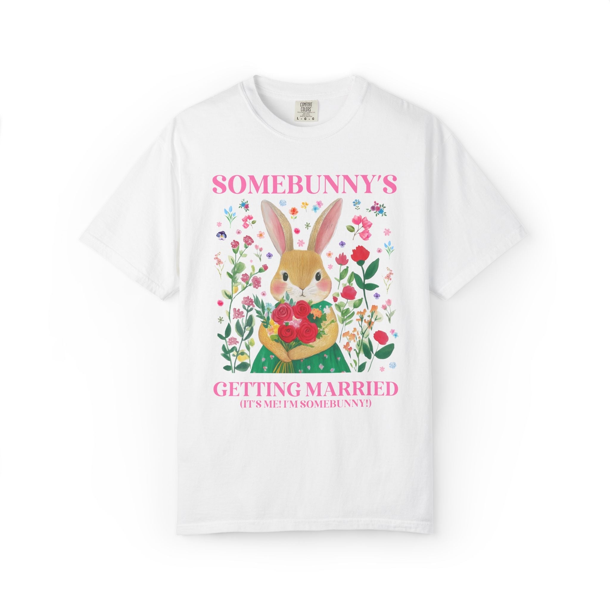 Spring Bachelorette Matching Tee Shirt with Bunnies: Getting Married, Love is in the Hare Silly Animal Lover Tee, Newly Engaged Bride Gift - Opal and June