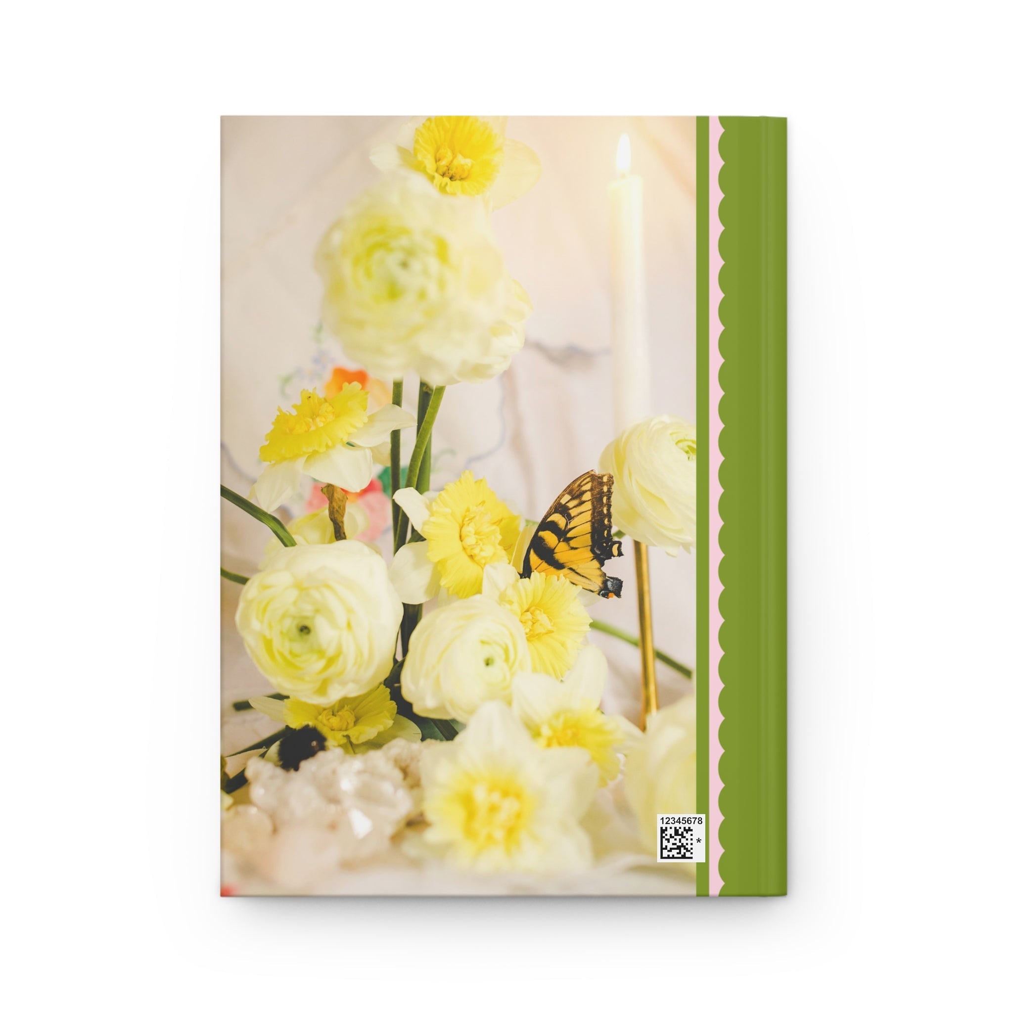 Spring Daffodil Notebook with Butterfly and Candle - Opal and June