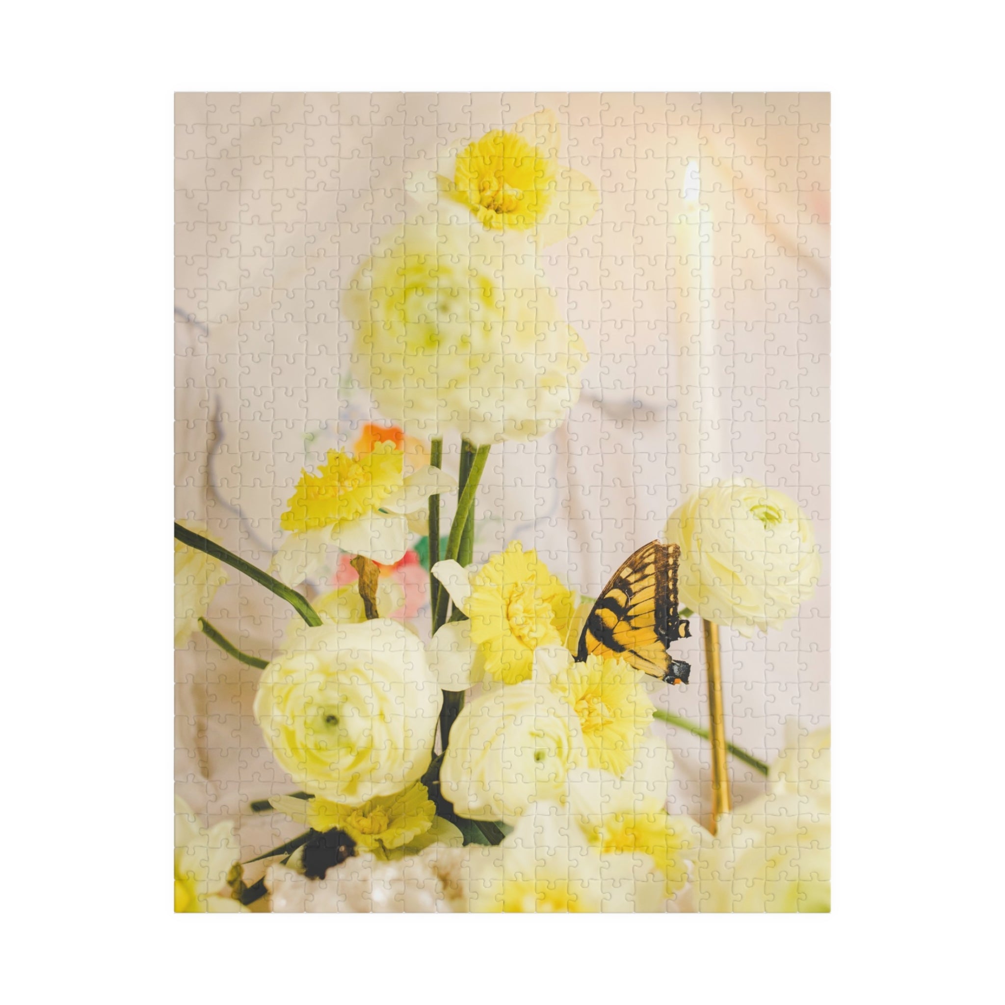 Spring Daffodil Puzzle with Butterfly and Candle - Opal and June