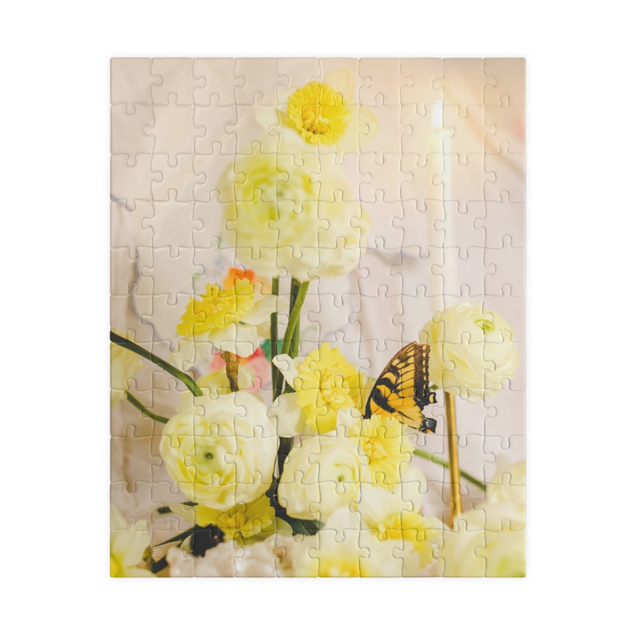 Spring Daffodil Puzzle with Butterfly and Candle - Opal and June