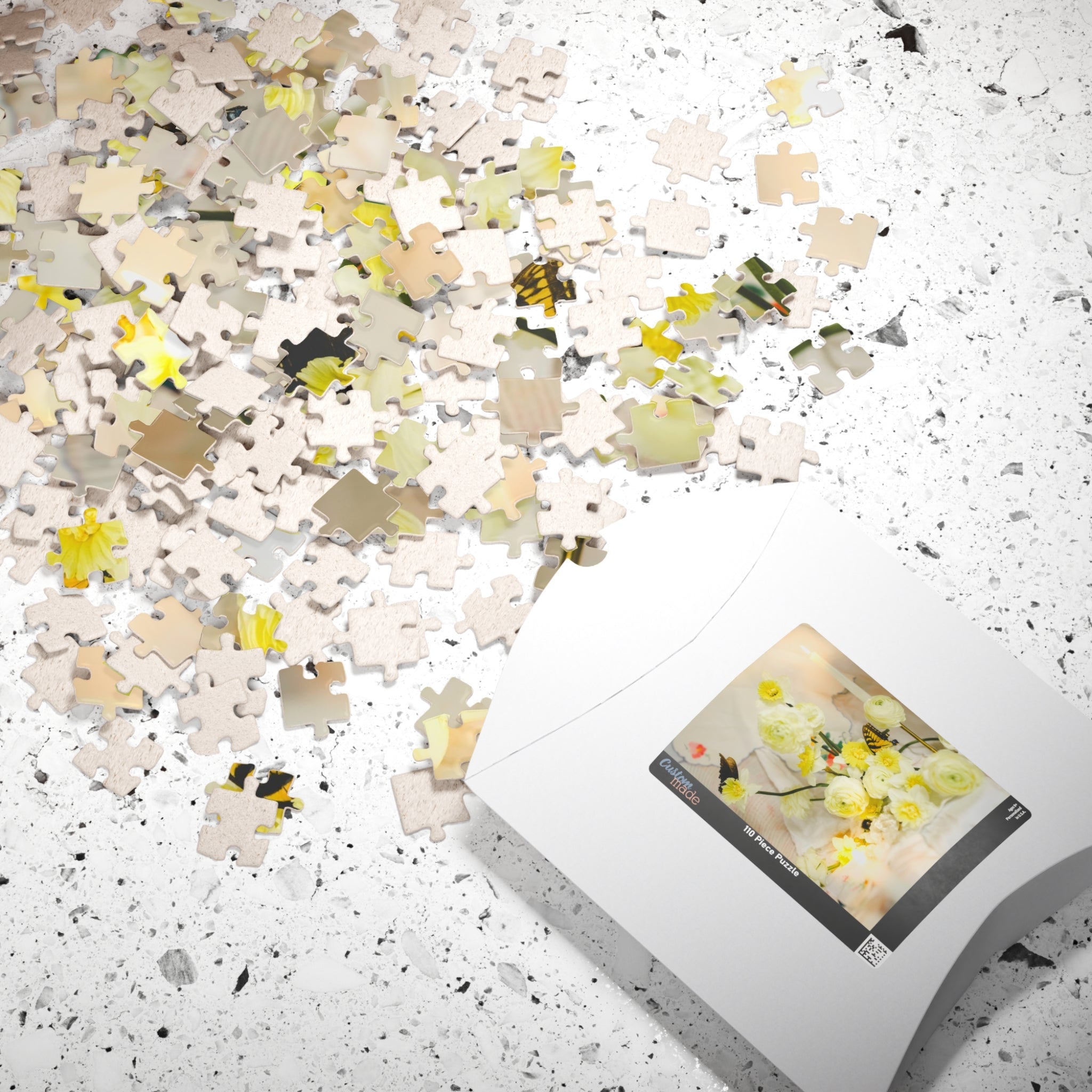 Spring Daffodil Puzzle with Butterfly and Candle - Opal and June
