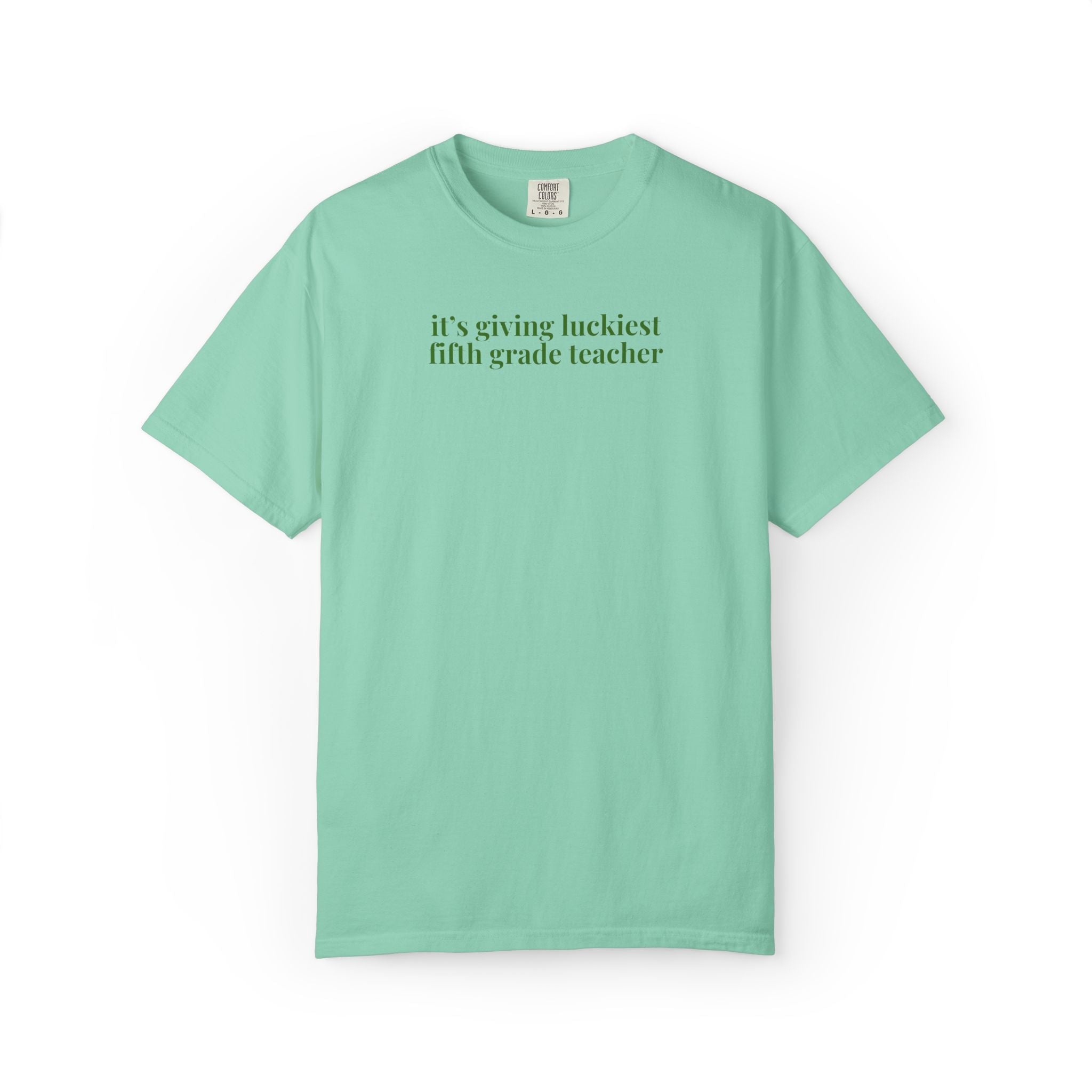 St. Patrick's Day Matching Teacher T-Shirt: Funny and Cute High School or Elementary School Teacher Tee for March, Silly Gen Z Aesthetic - Opal and June